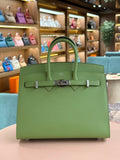 Hermes | Birkin (25) – Epsom – Vert Jade – Palladium Hardware