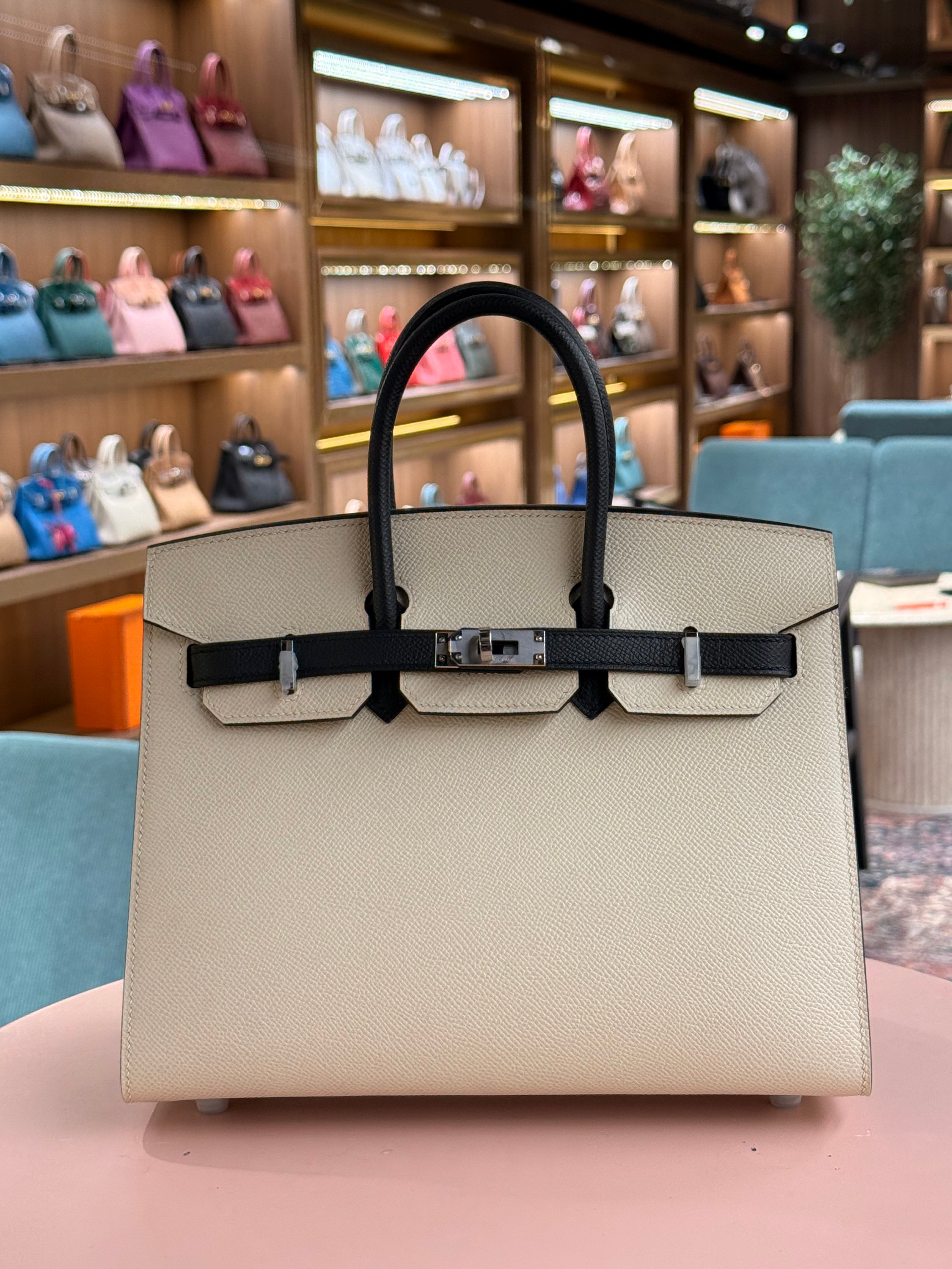 Hermes | Kelly (25) – Epsom – Cream – Palladium Hardware