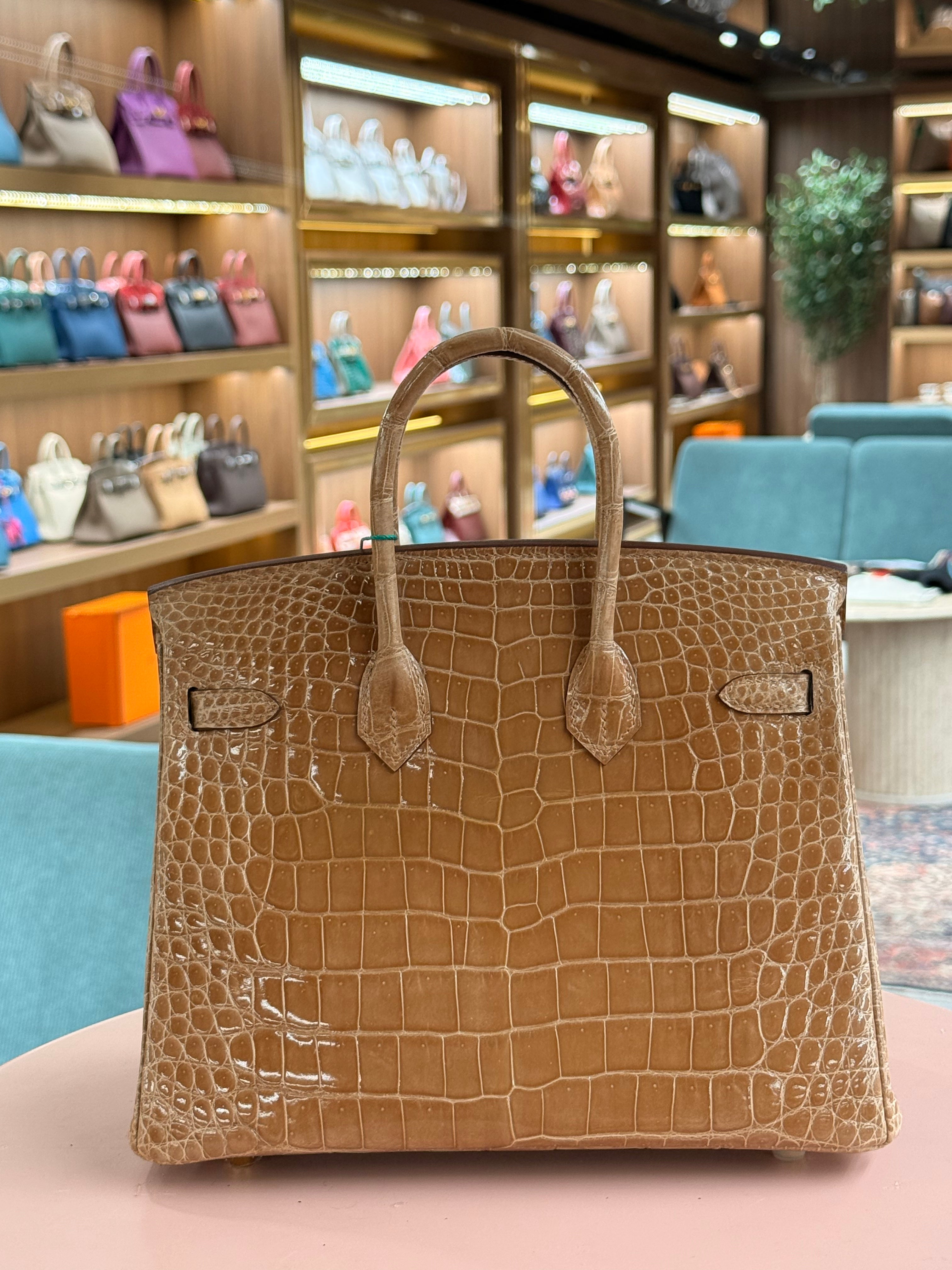 Hermes | Birkin (25) – Crocodile – Gold – Gold Hardware