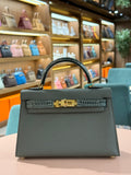 Hermes | Kelly (Mini) – Epsom – Gris T – Gold Hardware