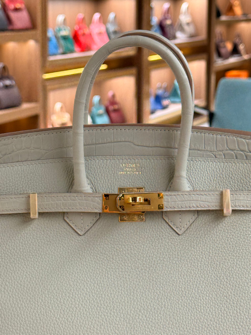 Hermes | Birkin (25) – Togo – Vert D'eau – Gold Hardware