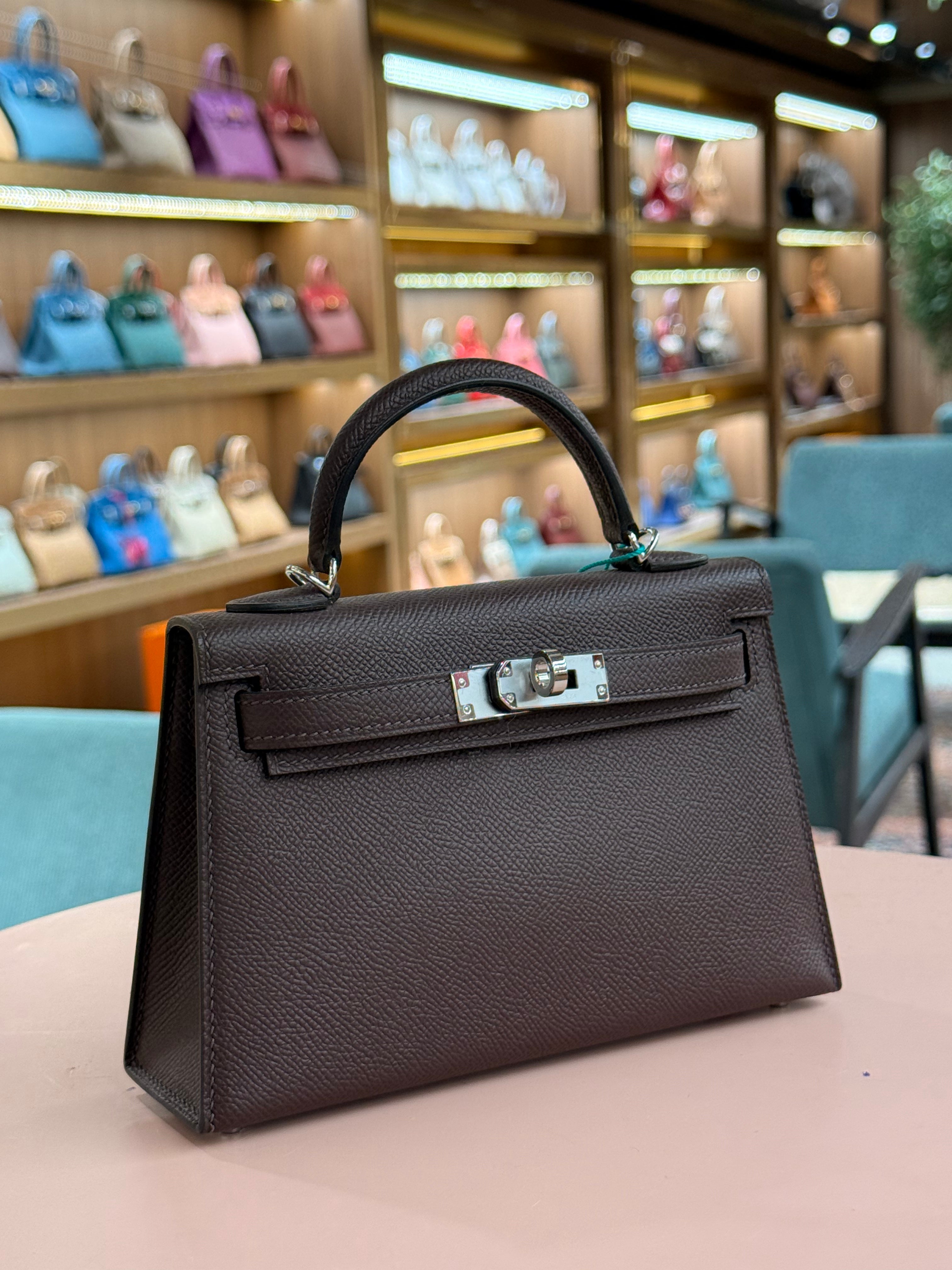 Hermes | Kelly (Mini) – Epsom – Etoupe – Palladium Hardware