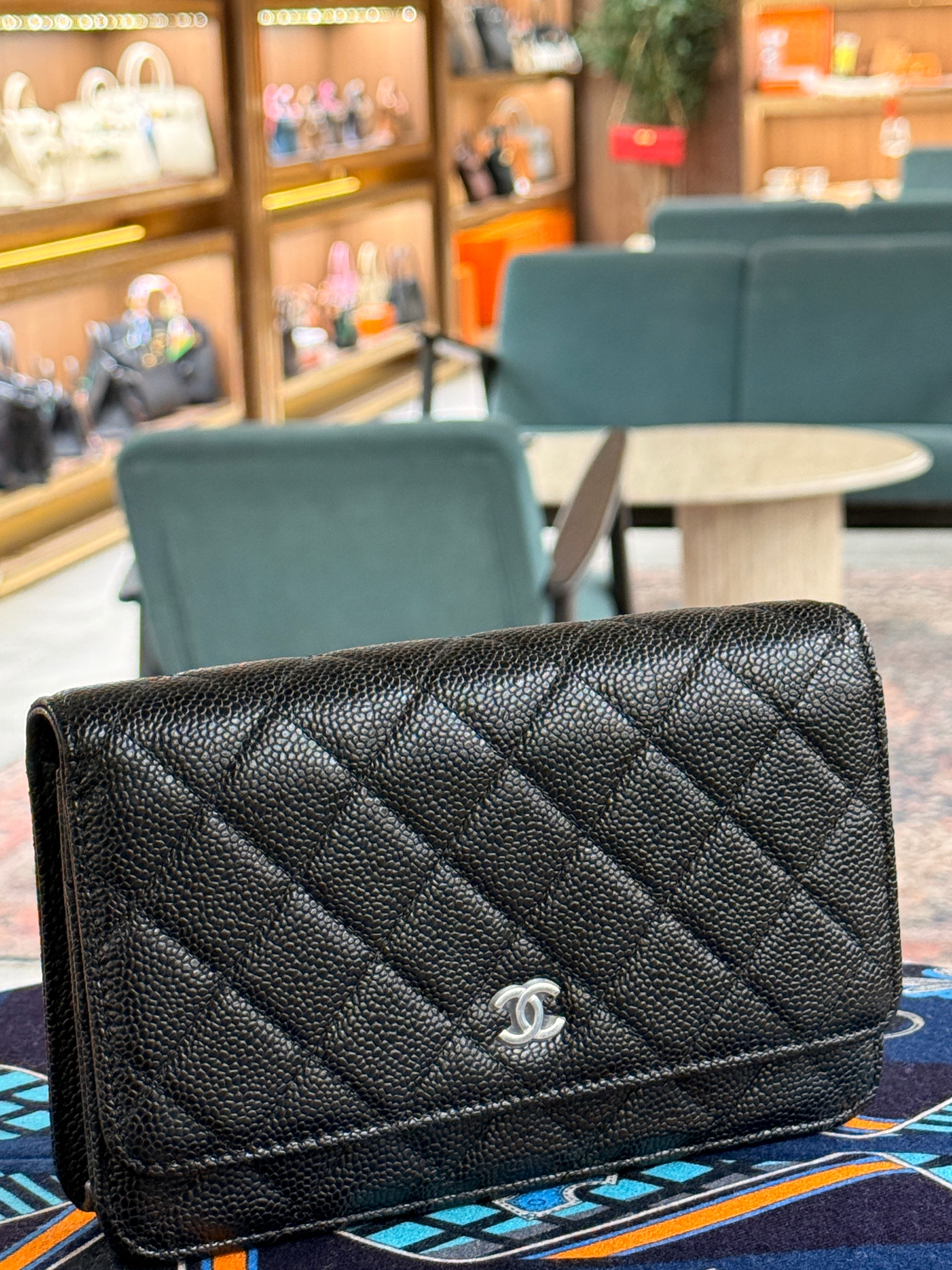 Chanel | Wallet on Chain (20) – Caviar – Black – Silver Hardware