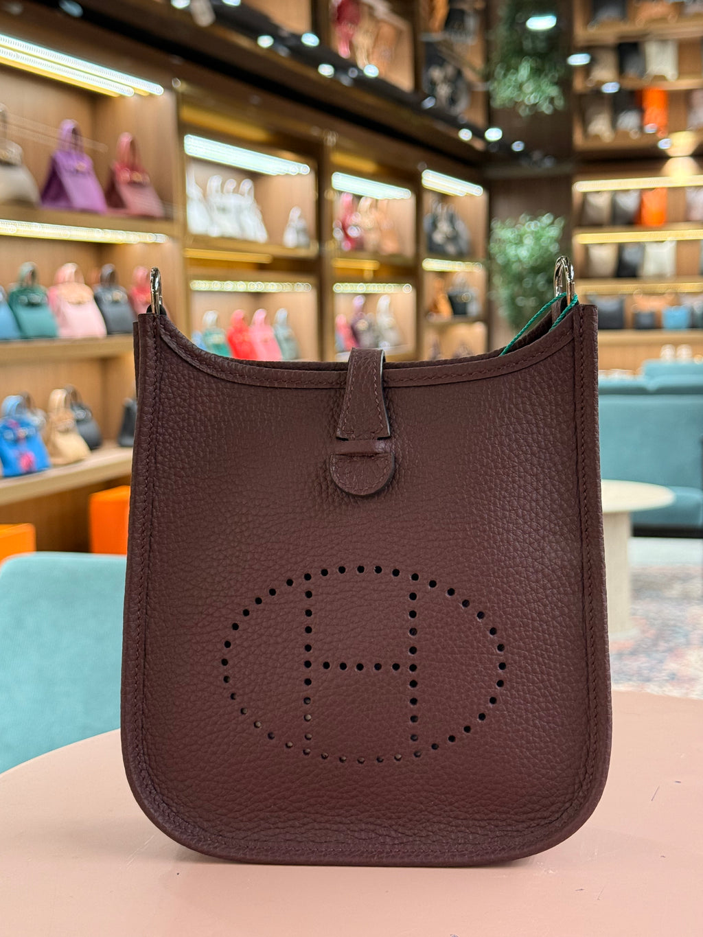 Hermes | Evelyne (Small) – Epsom – Bordeaux – Palladium Hardware