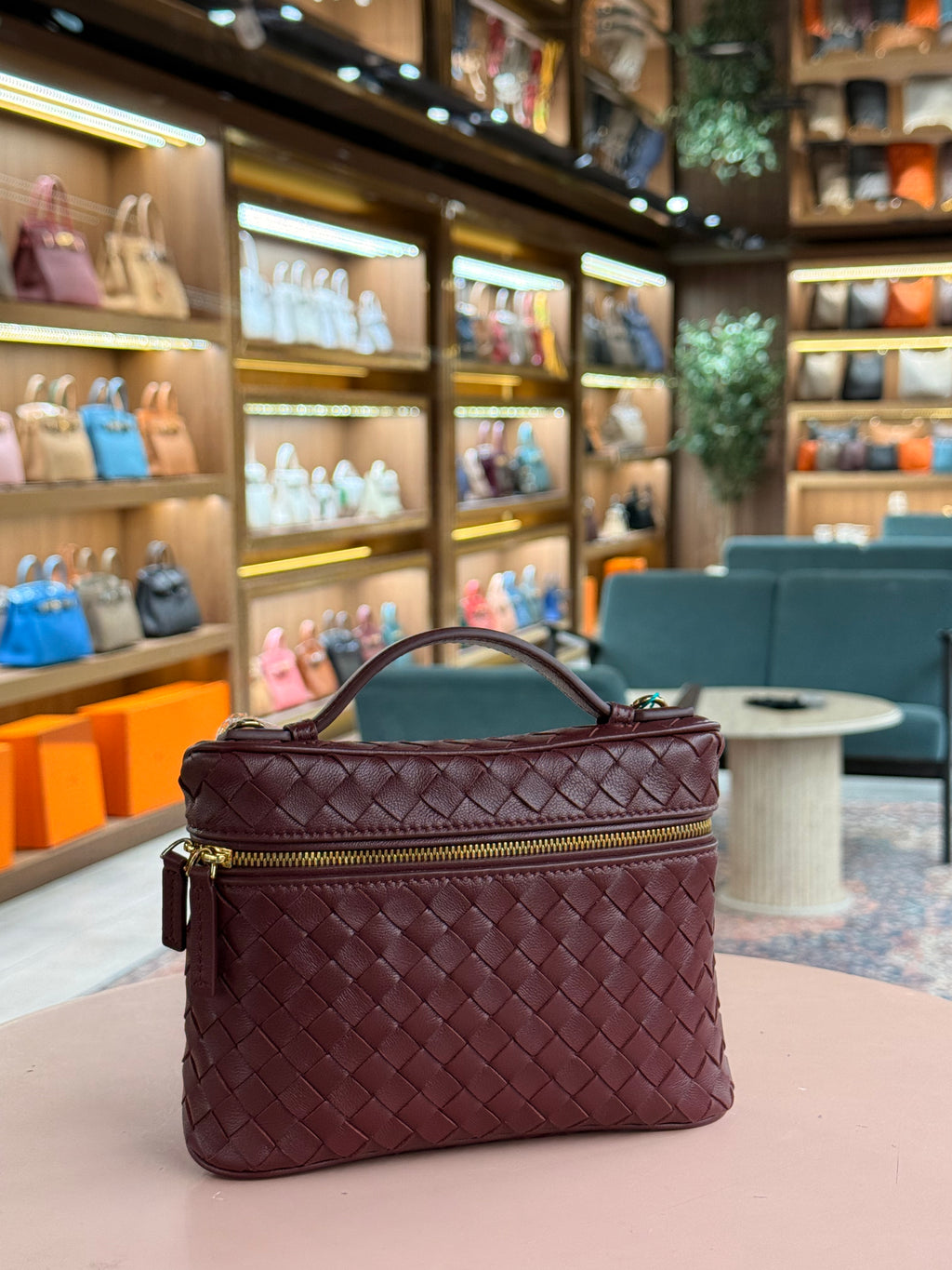 Bottega Veneta | Bang Bang Vanity – Leather – Bordeaux – Gold Hardware