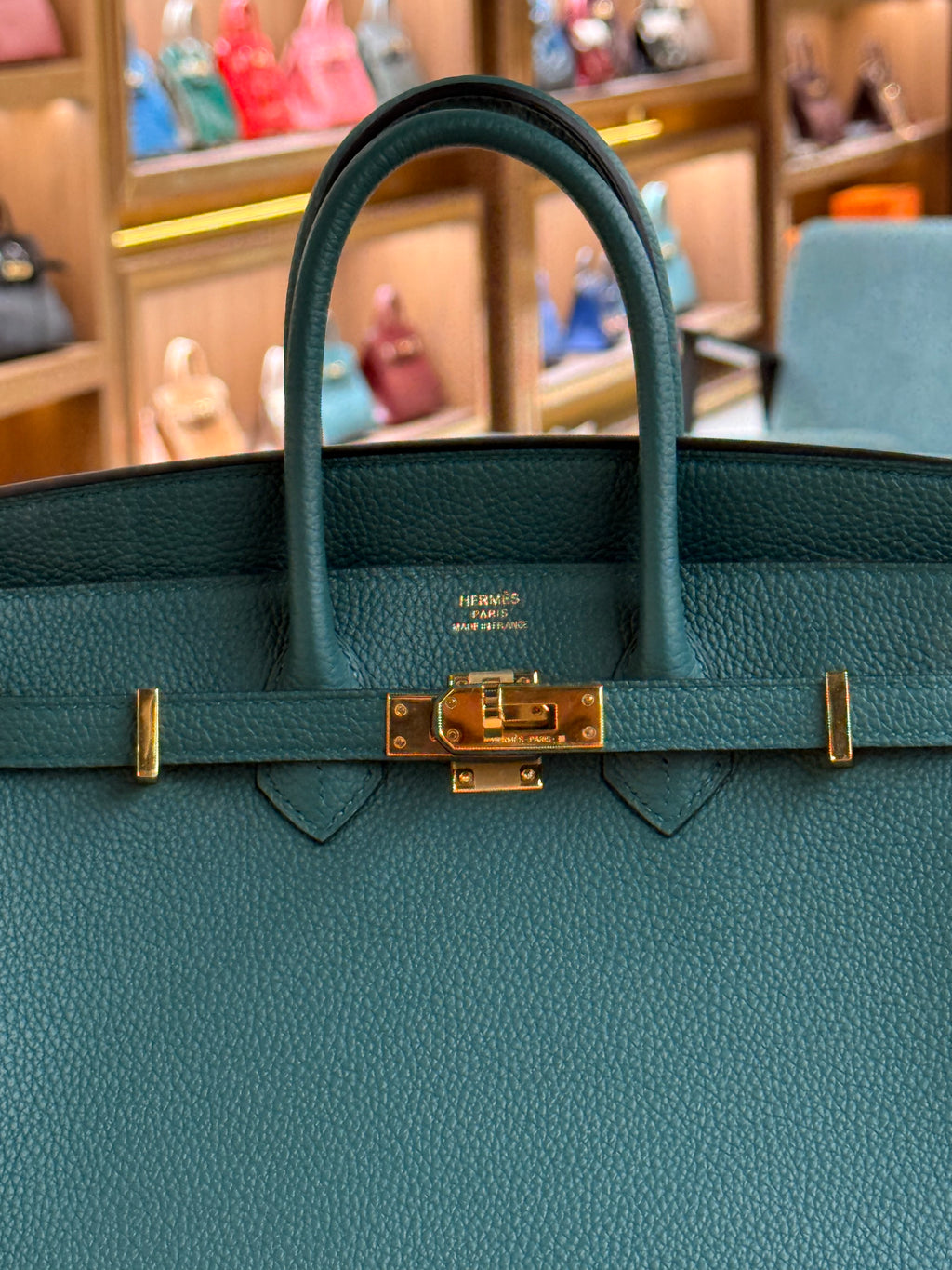 Hermes | Birkin (25) – Togo – Bleu Canard – Gold Hardware