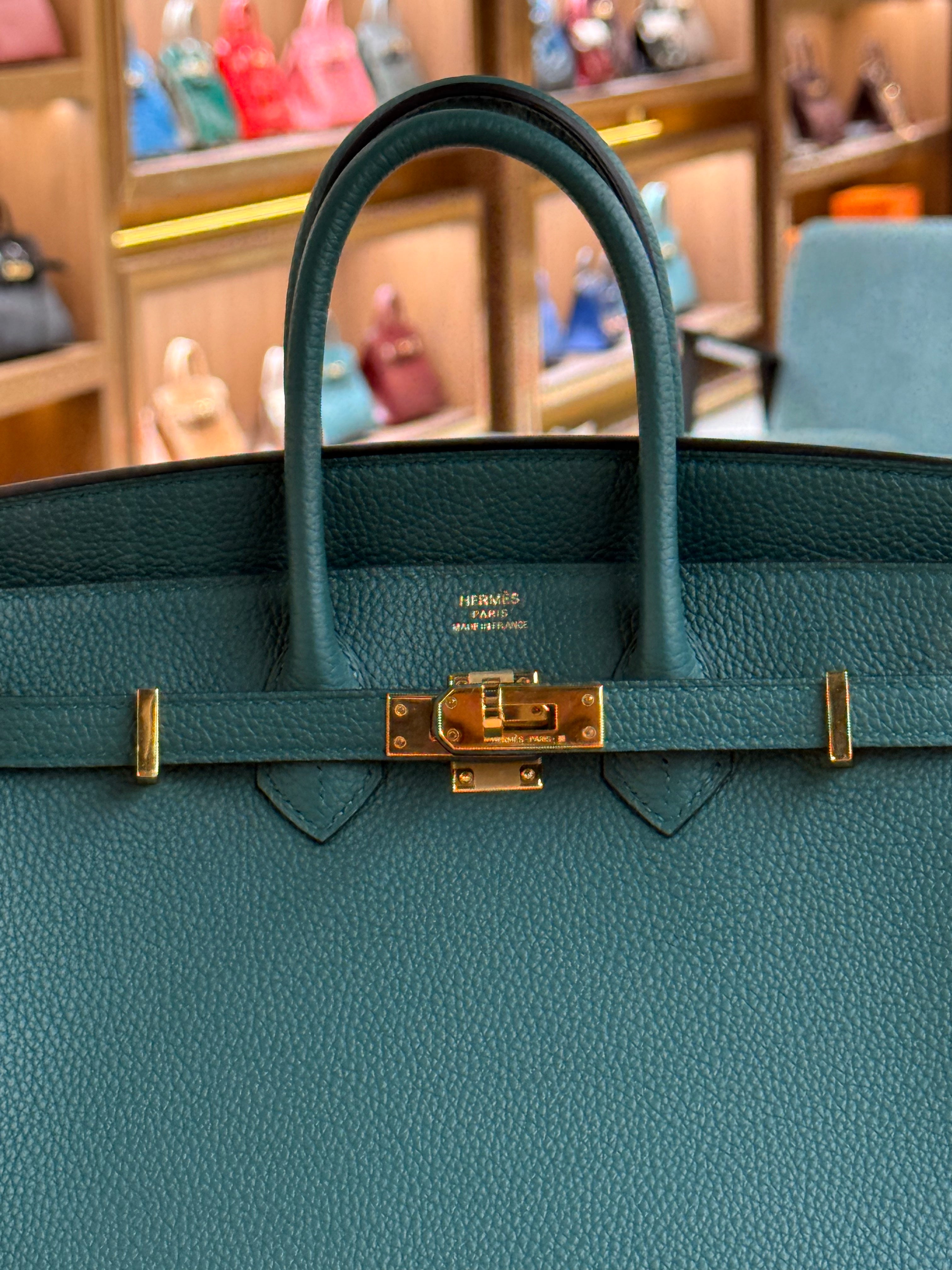 Hermes | Birkin (25) – Togo – Bleu Canard – Gold Hardware