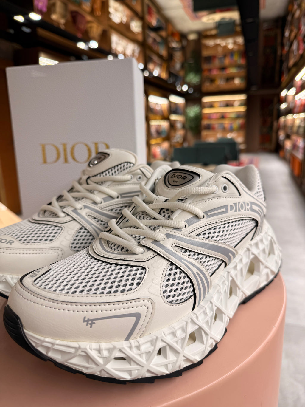 Dior | B35-NXXT-Sneaker – Mesh – White – Silver Hardware