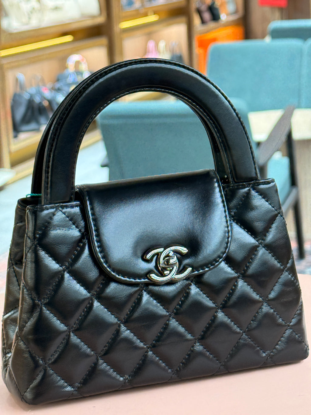 Chanel | Coco Handle Bag – Lambskin – Black – Silver Hardware