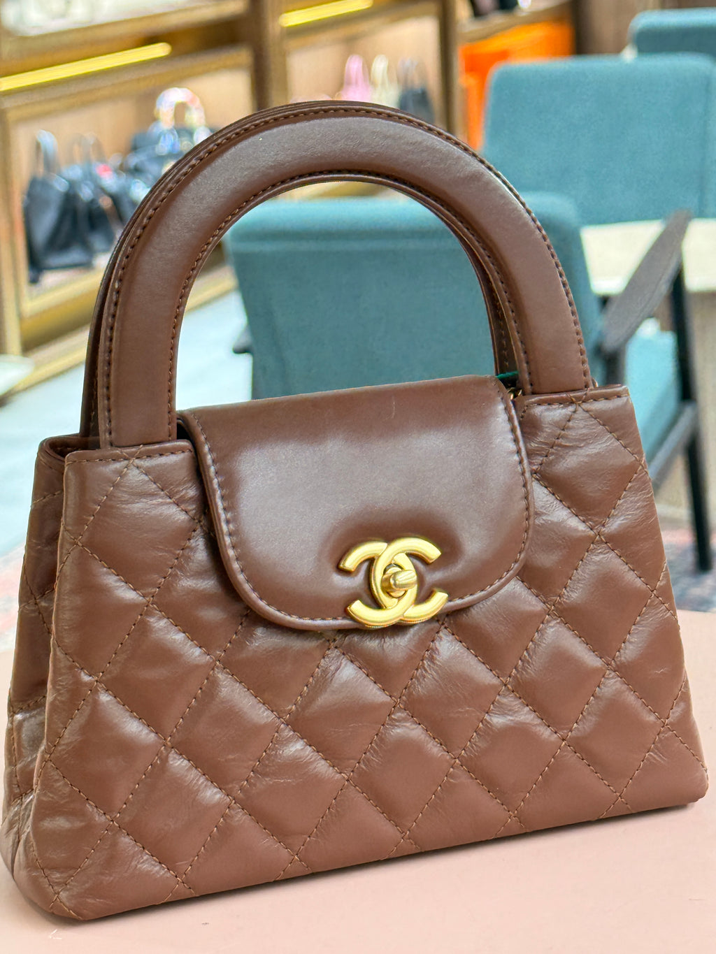 Chanel | Coco Handle Bag – Lambskin – Brown – Gold Hardware