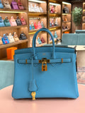Hermes | Birkin (25) – Togo – Bleu Brume – Gold Hardware
