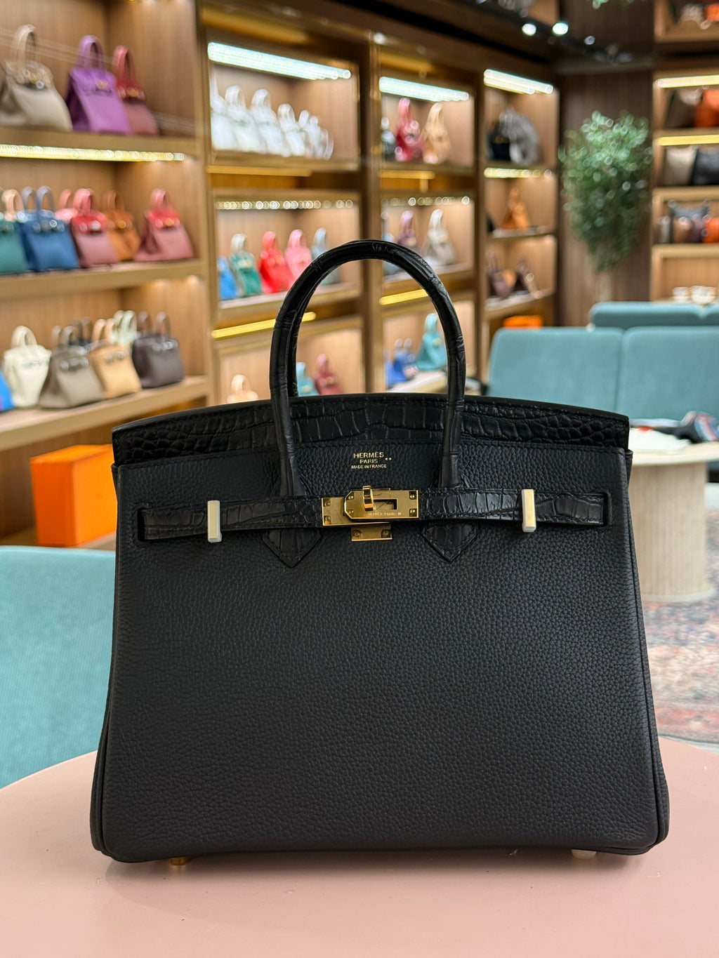 Hermes | Birkin (25) – Togo – Black – Gold Hardware