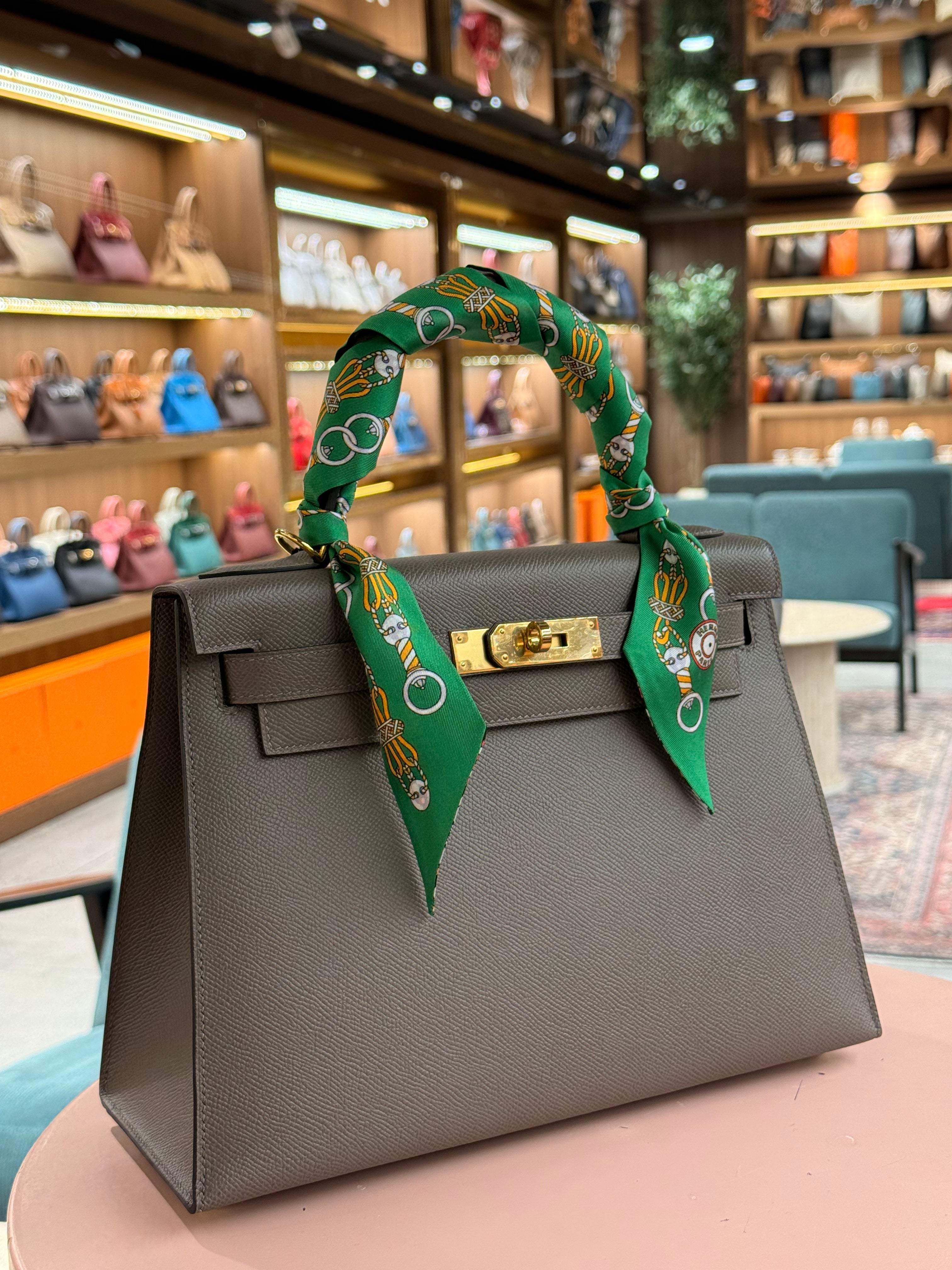 Hermes | Kelly (28) – Epsom – Etoupe – Gold Hardware