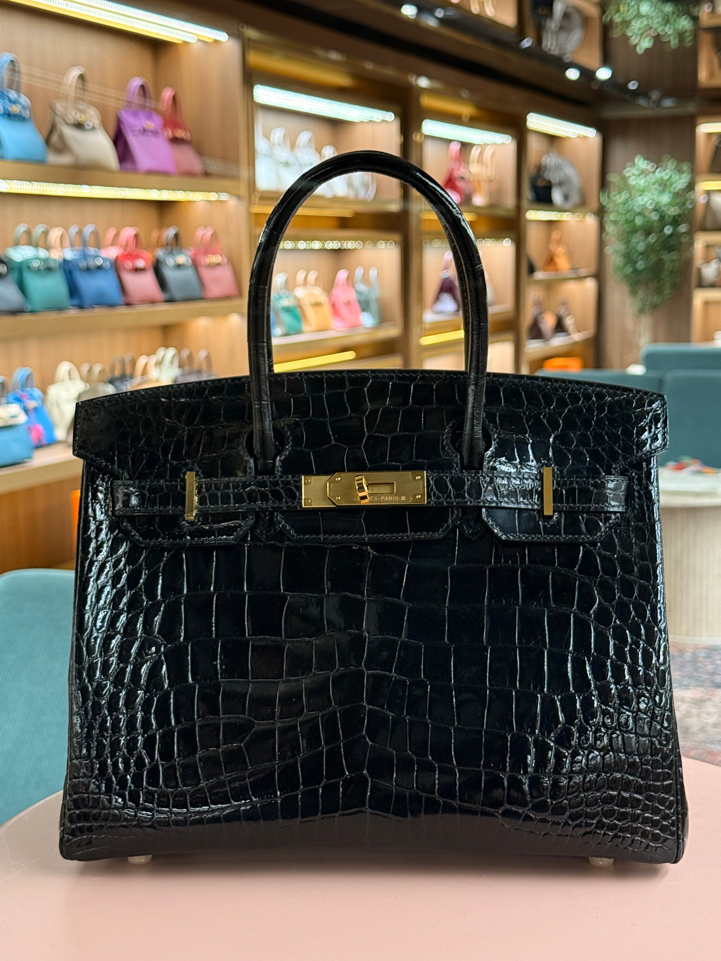 Hermes | Birkin (30) – Crocodile – Black – Gold Hardware