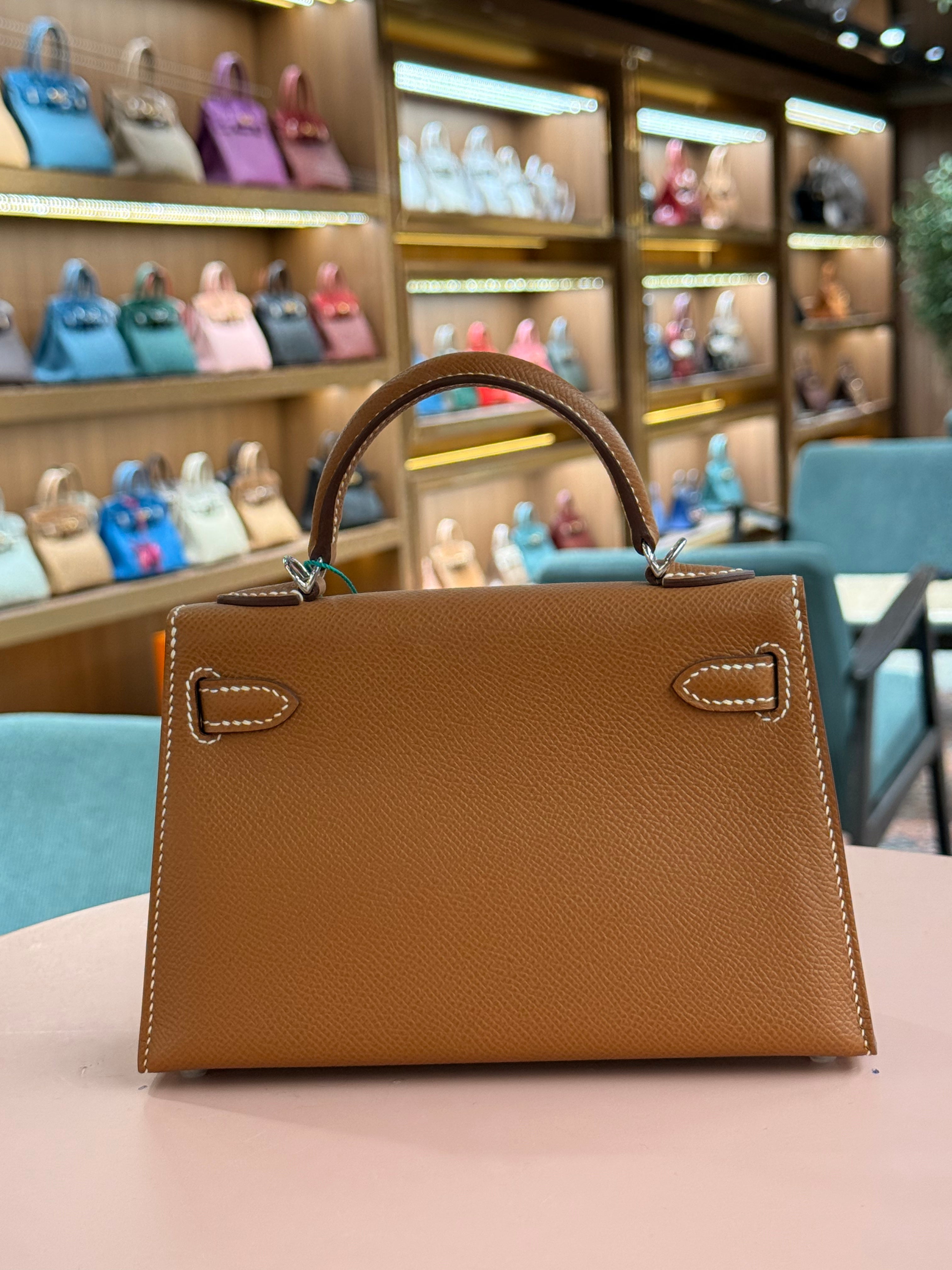 Hermes | Kelly (Mini) – Epsom – Gold – Palladium Hardware