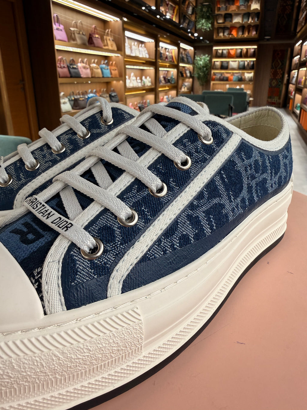 Dior | Walk'n'Dior Platform Sneaker – Canvas – Navy – White Hardware