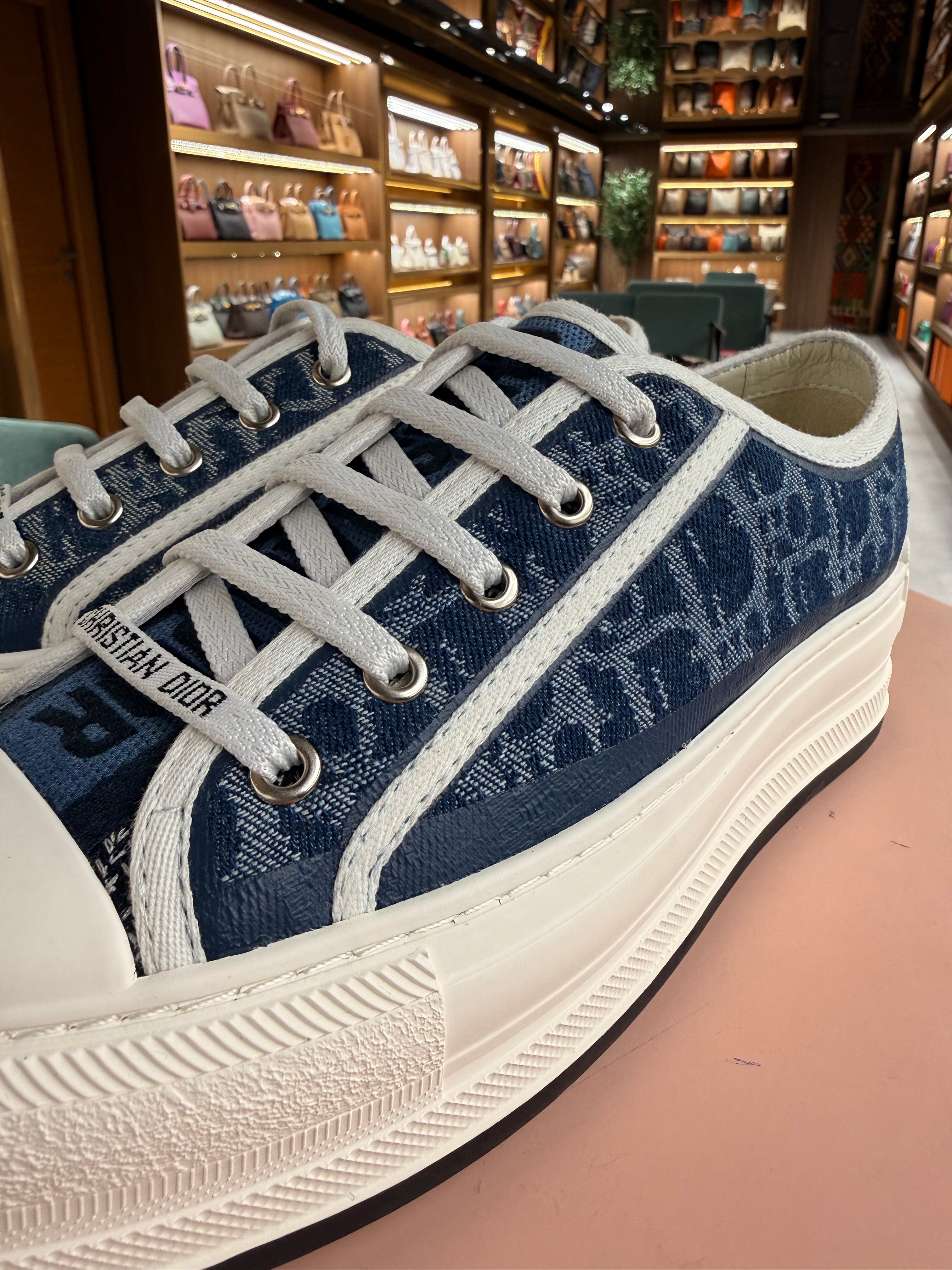 Dior | Walk'n'Dior Platform Sneaker – Canvas – Navy – White Hardware