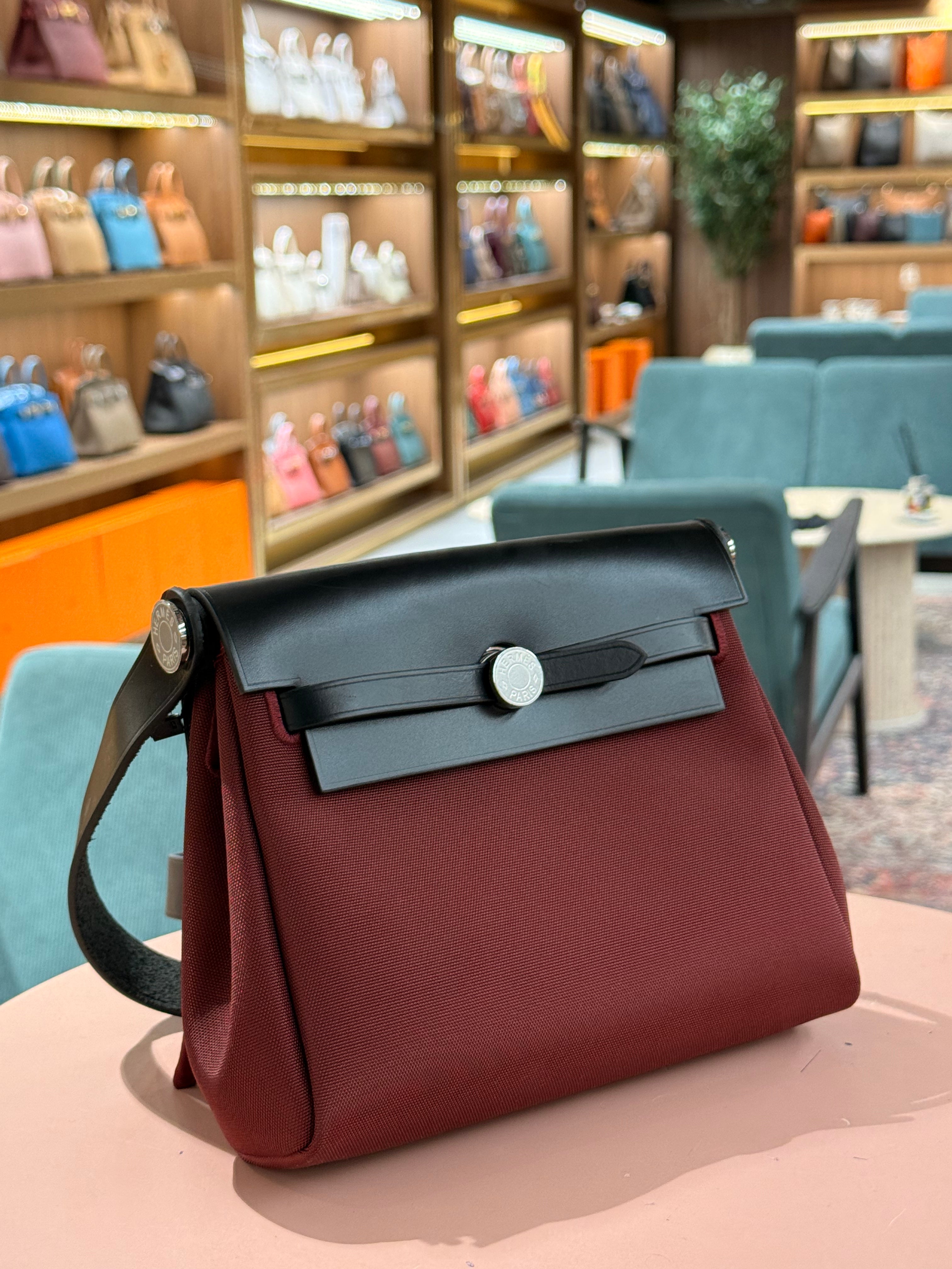 Hermes | Herbag (Mini) – Canvas – Rouge H – Silver Hardware