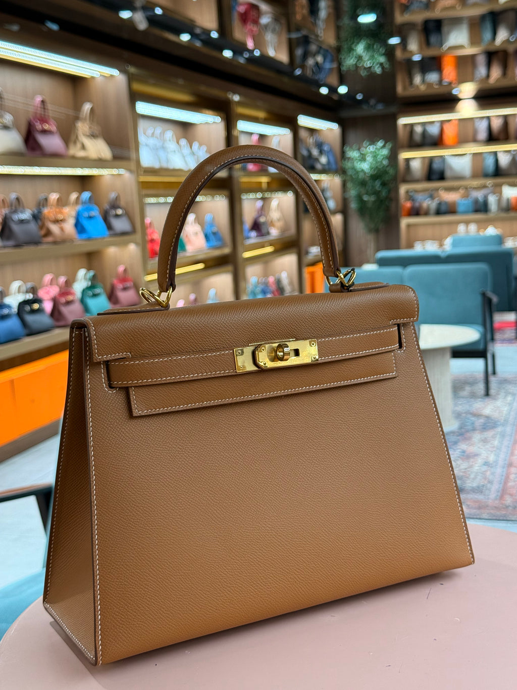 Hermes | Kelly (28) – Epsom – Gold – Gold Hardware