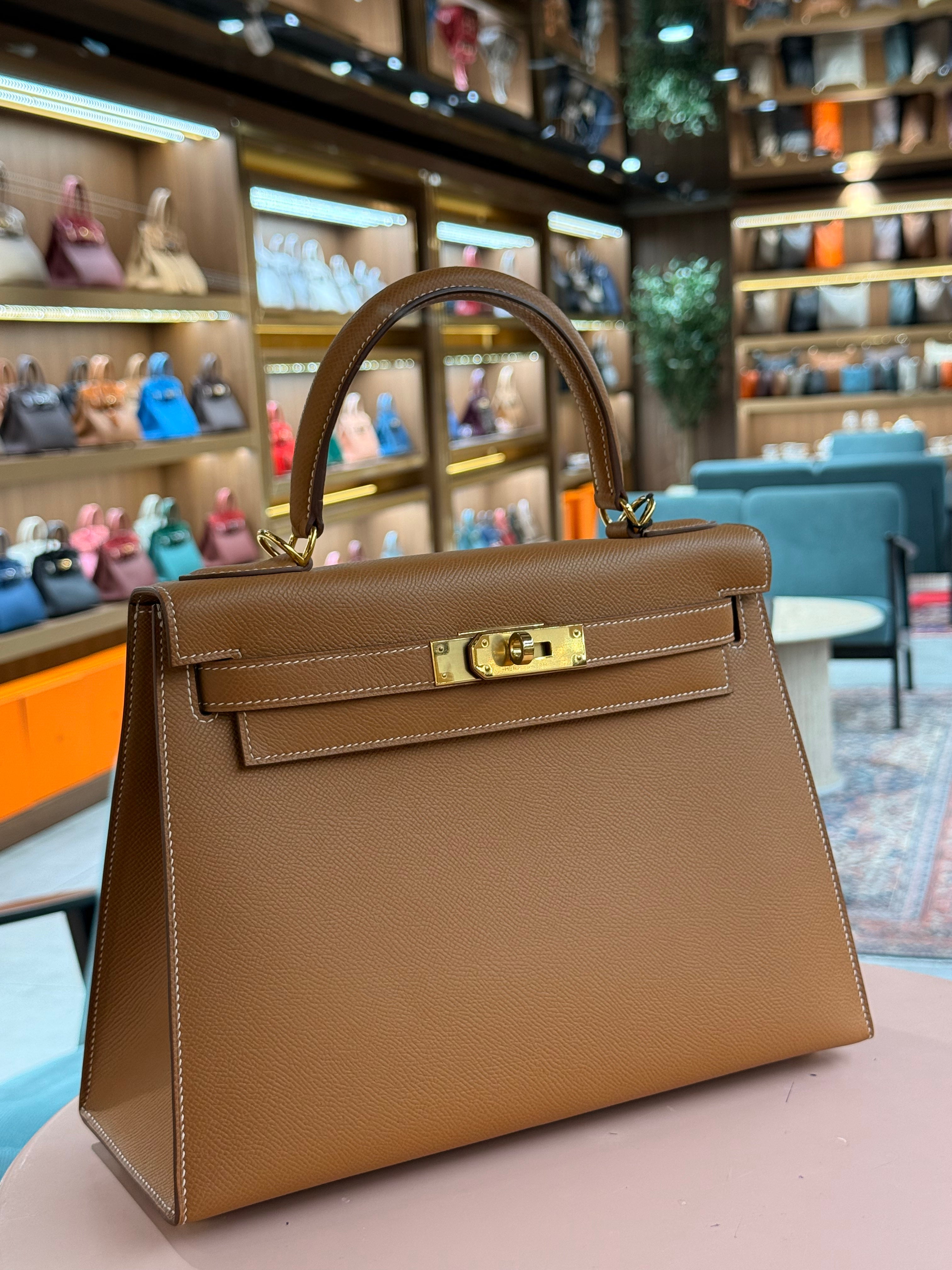 Hermes | Kelly (28) – Epsom – Gold – Gold Hardware