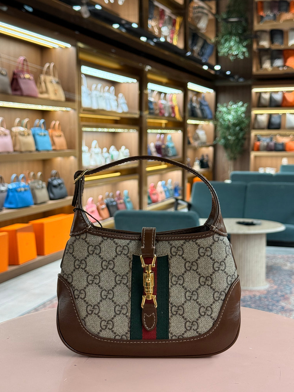 Gucci | Jackie-1961 (Mini) – Canvas – Beige/Brown – Gold Hardware