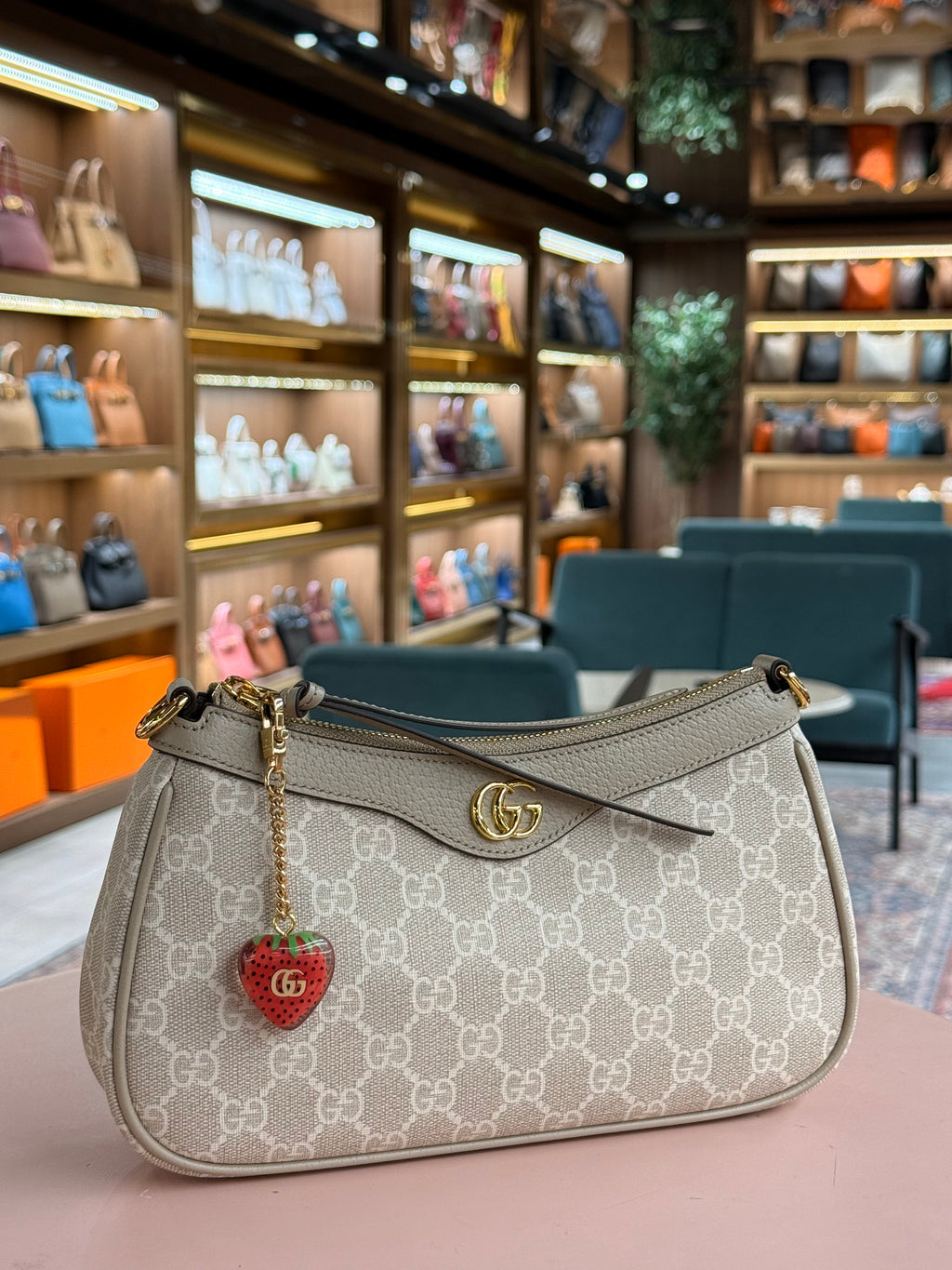 Gucci | Small Ophidia (Small) – Canvas – Beige – Gold Hardware