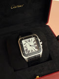 Cartier | Santos Man Watch – Stainless Steel – Silver – Silver Hardware