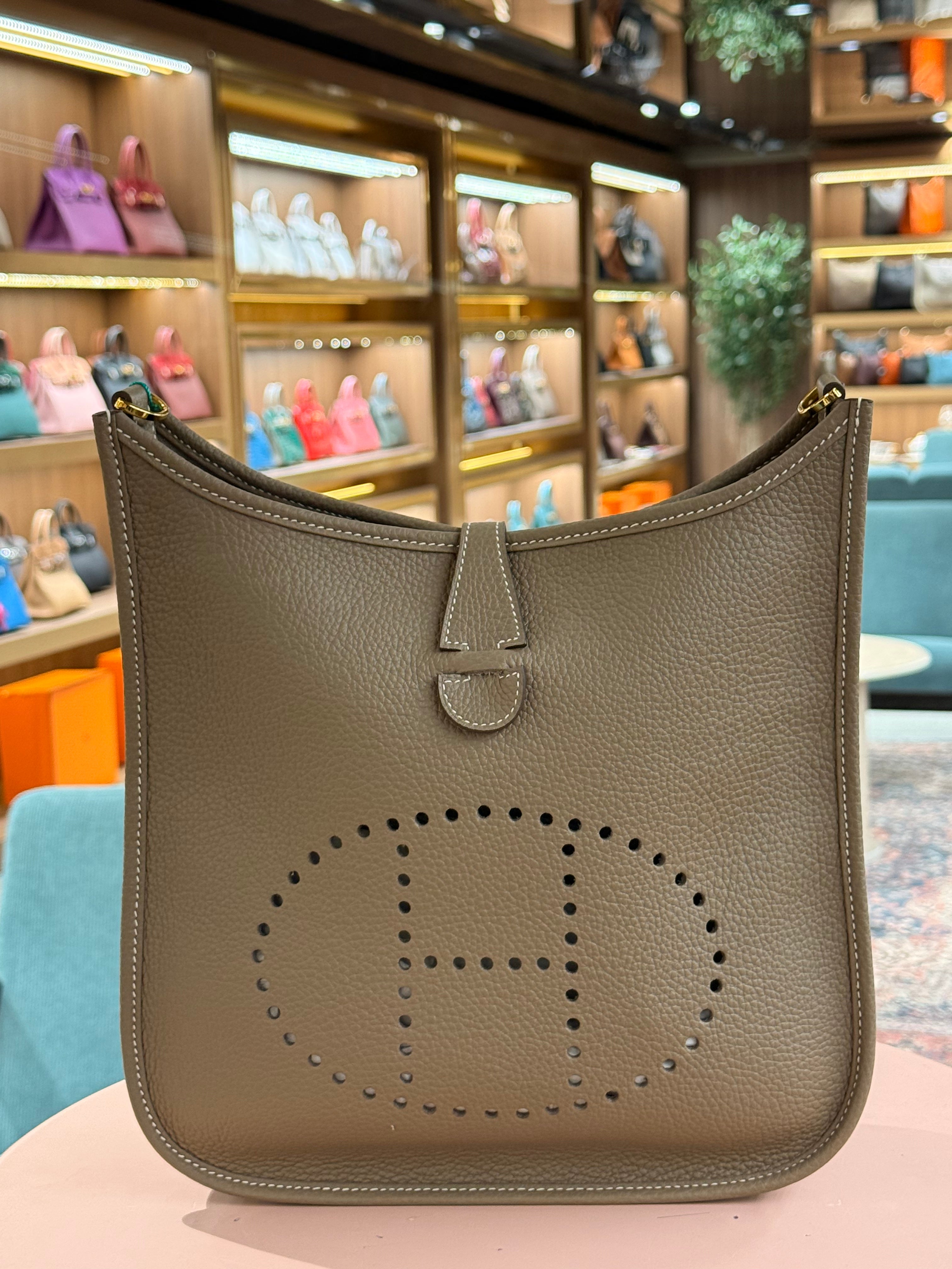 Hermes | Evelyne (Large) – Epsom – Etoupe – Gold Hardware