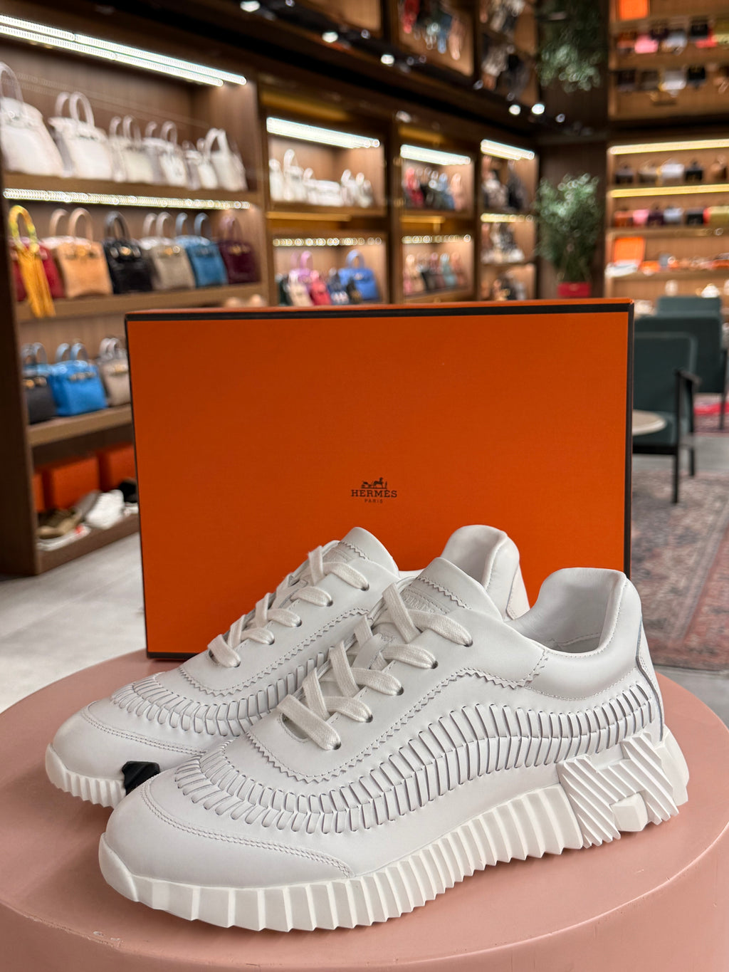 Hermes | Bouncing – Leather – White – Silver Hardware