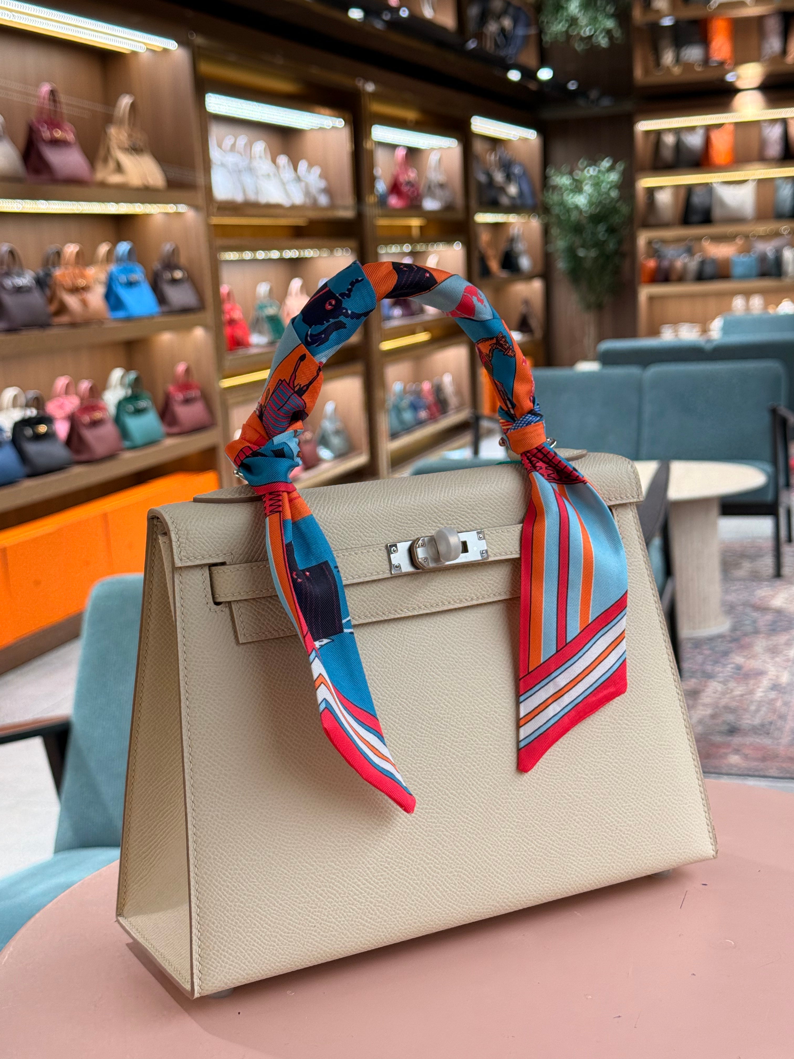 Hermes | Kelly (25) – Epsom – Cream – Palladium Hardware