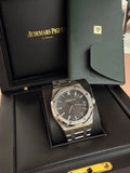 Audemars Piguet | Royal Oak – Stainless Steel – Black – Silver Hardware