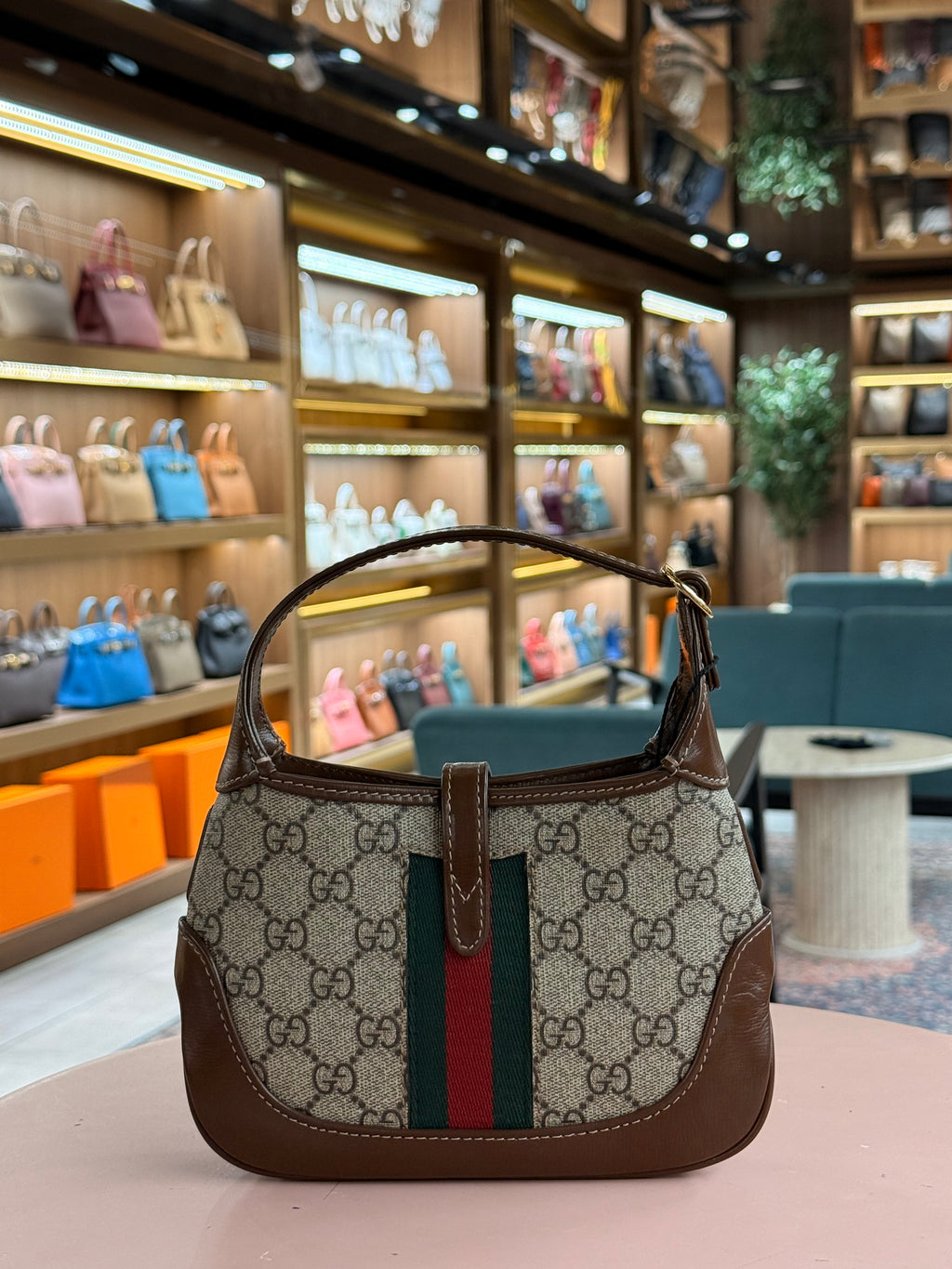 Gucci | Jackie-1961 (Mini) – Canvas – Beige/Brown – Gold Hardware