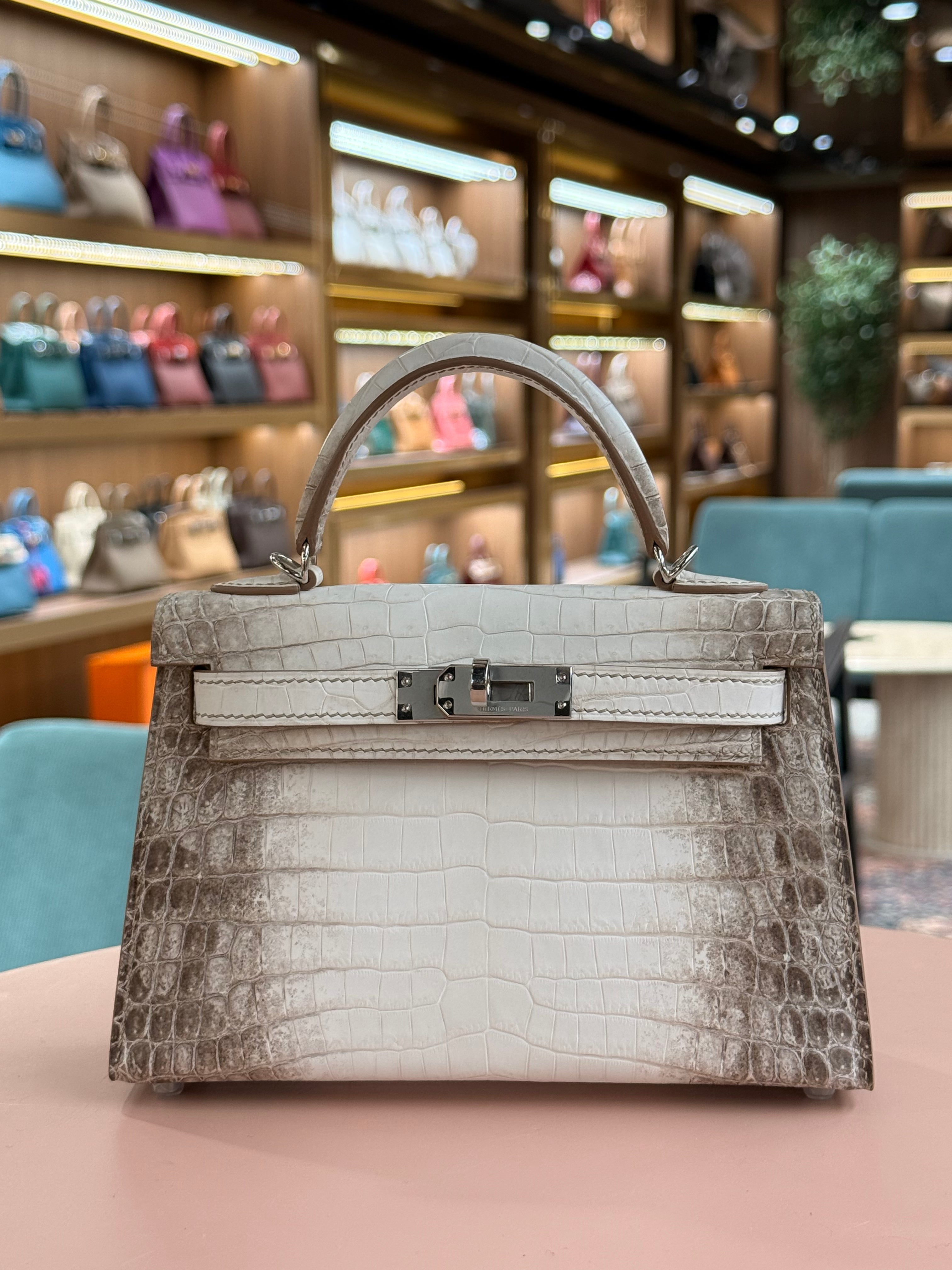 Hermes | Kelly (Mini) – Crocodile – Himalaya – Palladium Hardware