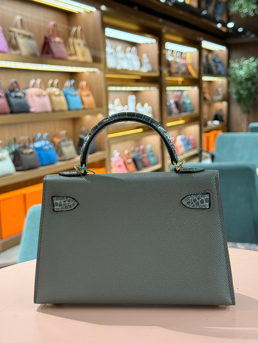 Hermes | Kelly (Mini) – Epsom – Gris T – Gold Hardware
