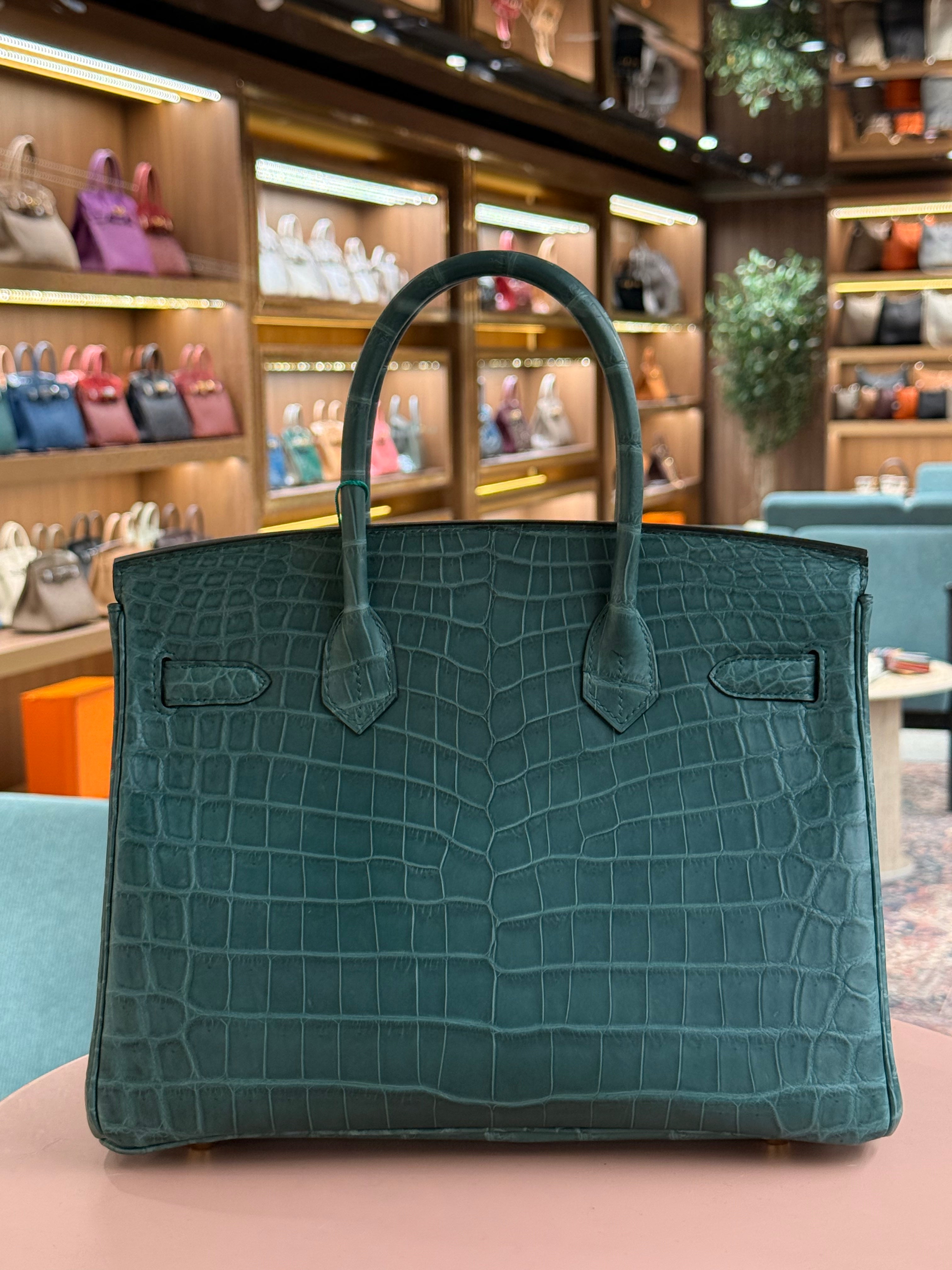 Hermes | Birkin (30) – Crocodile – Bleu Lagoon – Gold Hardware