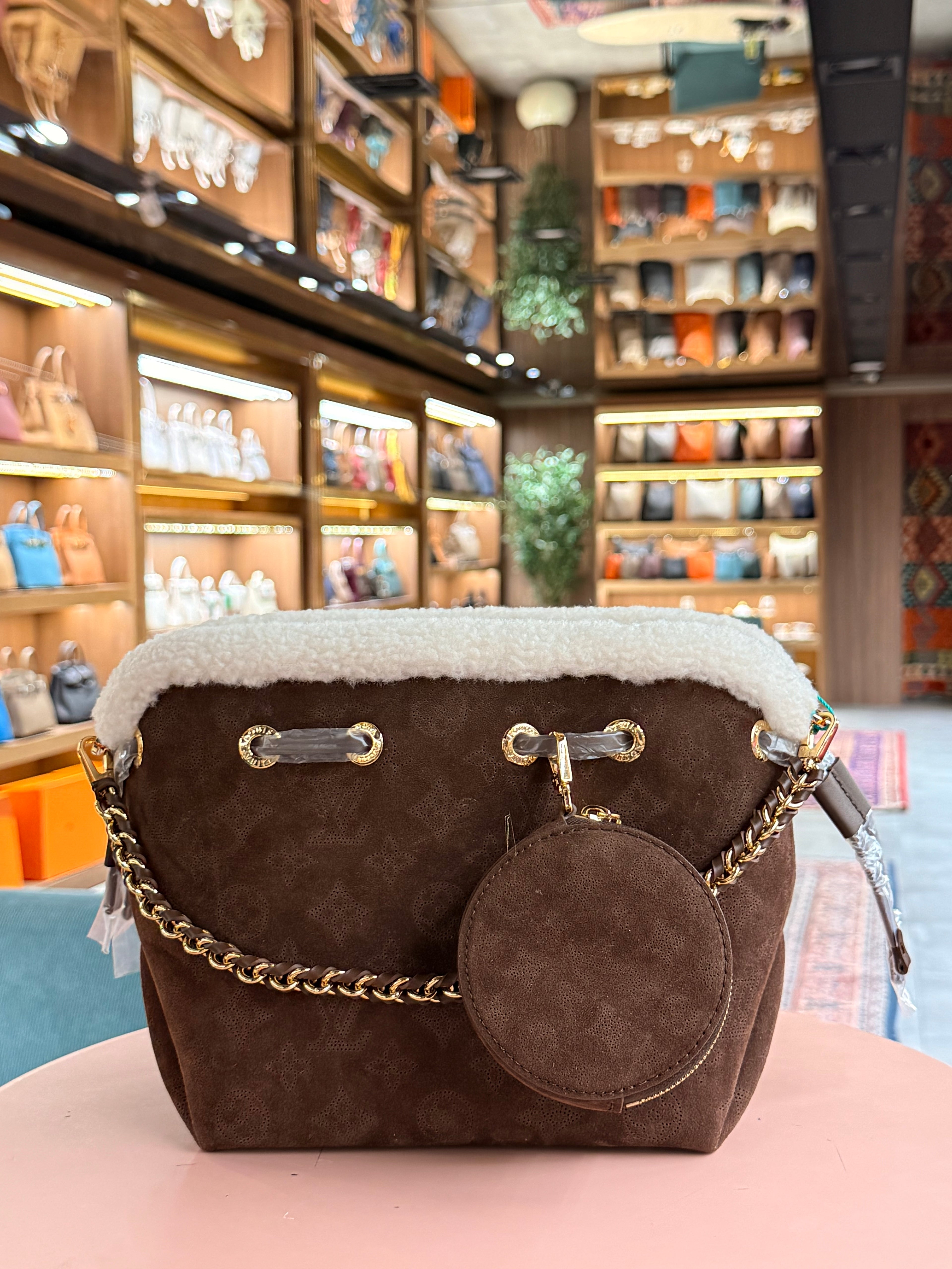 Louis Vuitton | Bella Mahina – Suede – Brown – Gold Hardware