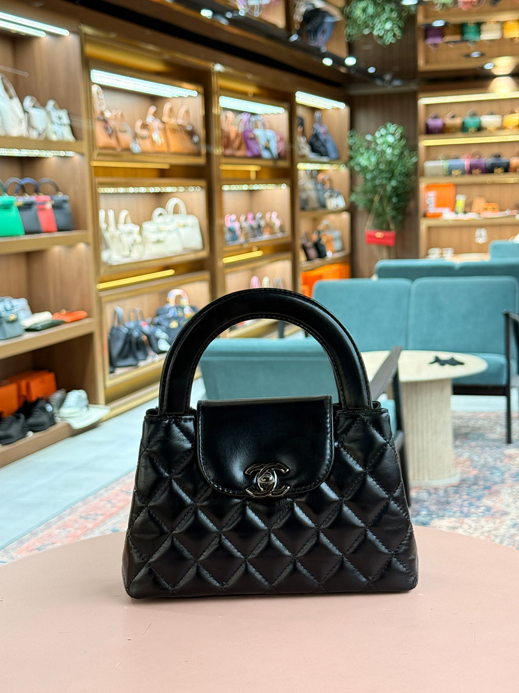 Chanel | Coco Handle Bag – Lambskin – Black – Silver Hardware