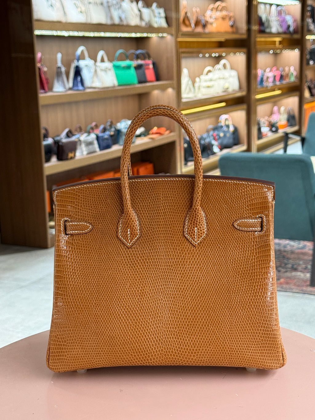 Hermes | Birkin (25) – Lizard – Gold – Gold Hardware