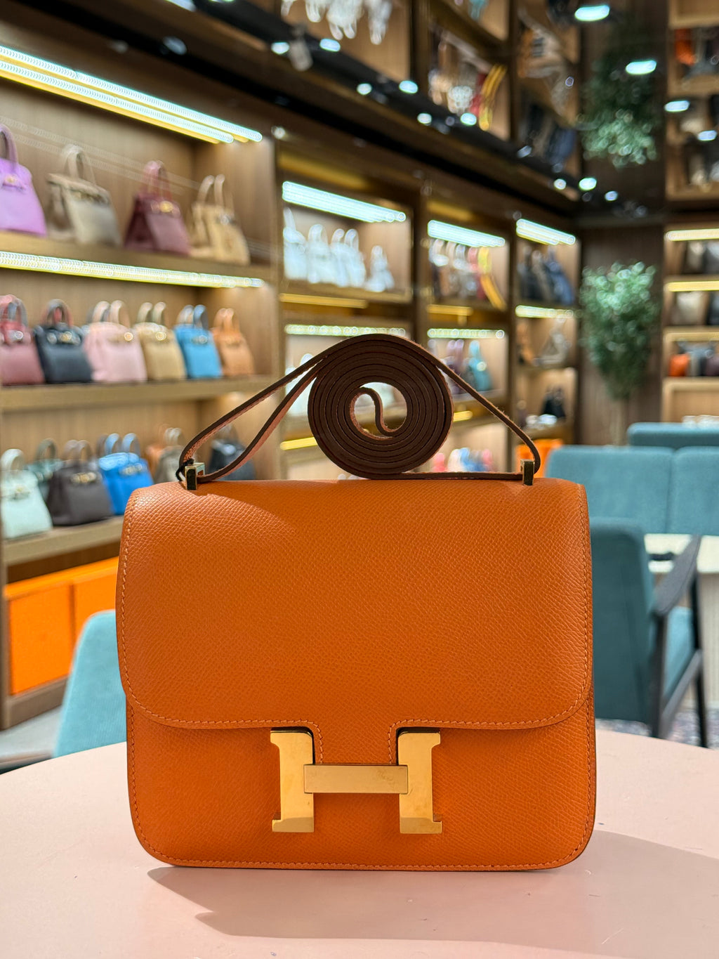 Hermes | Constance (18) – Epsom – Orange – Gold Hardware