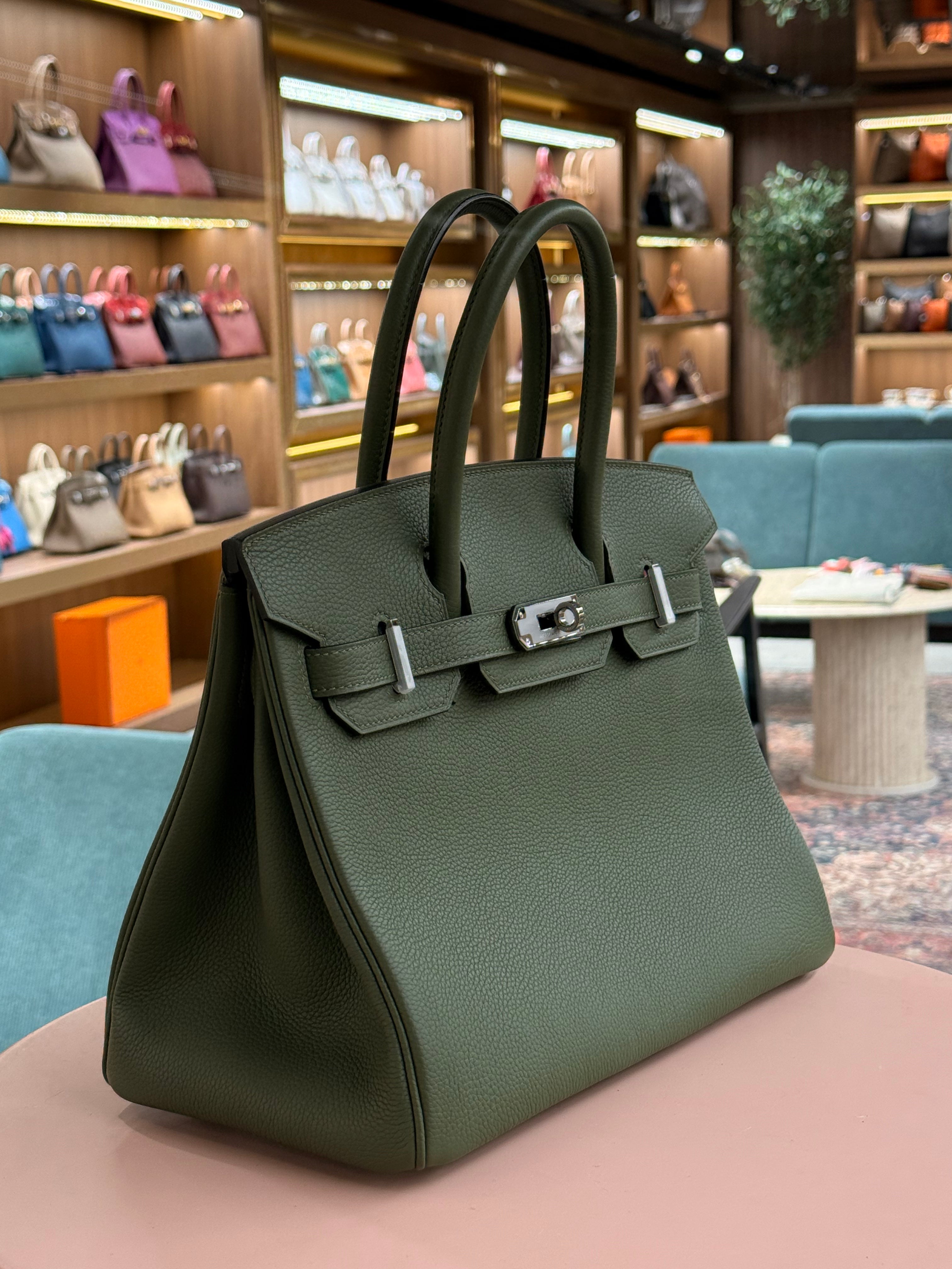 Hermes | Birkin (30) – Togo – Vert Olive – Palladium Hardware