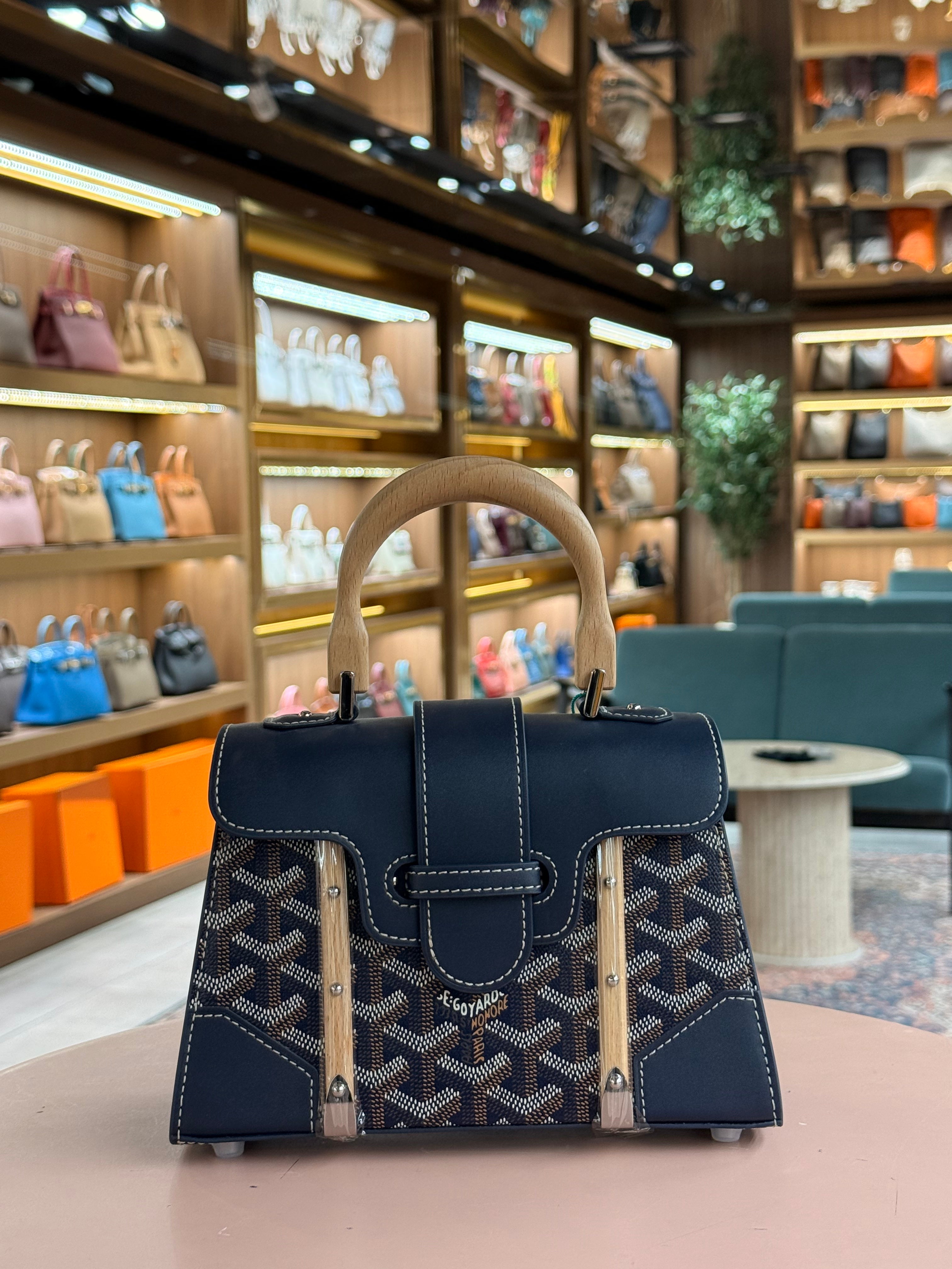 Goyard | Saigon (Mini) – Canvas – Navy/Beige – Silver Hardware