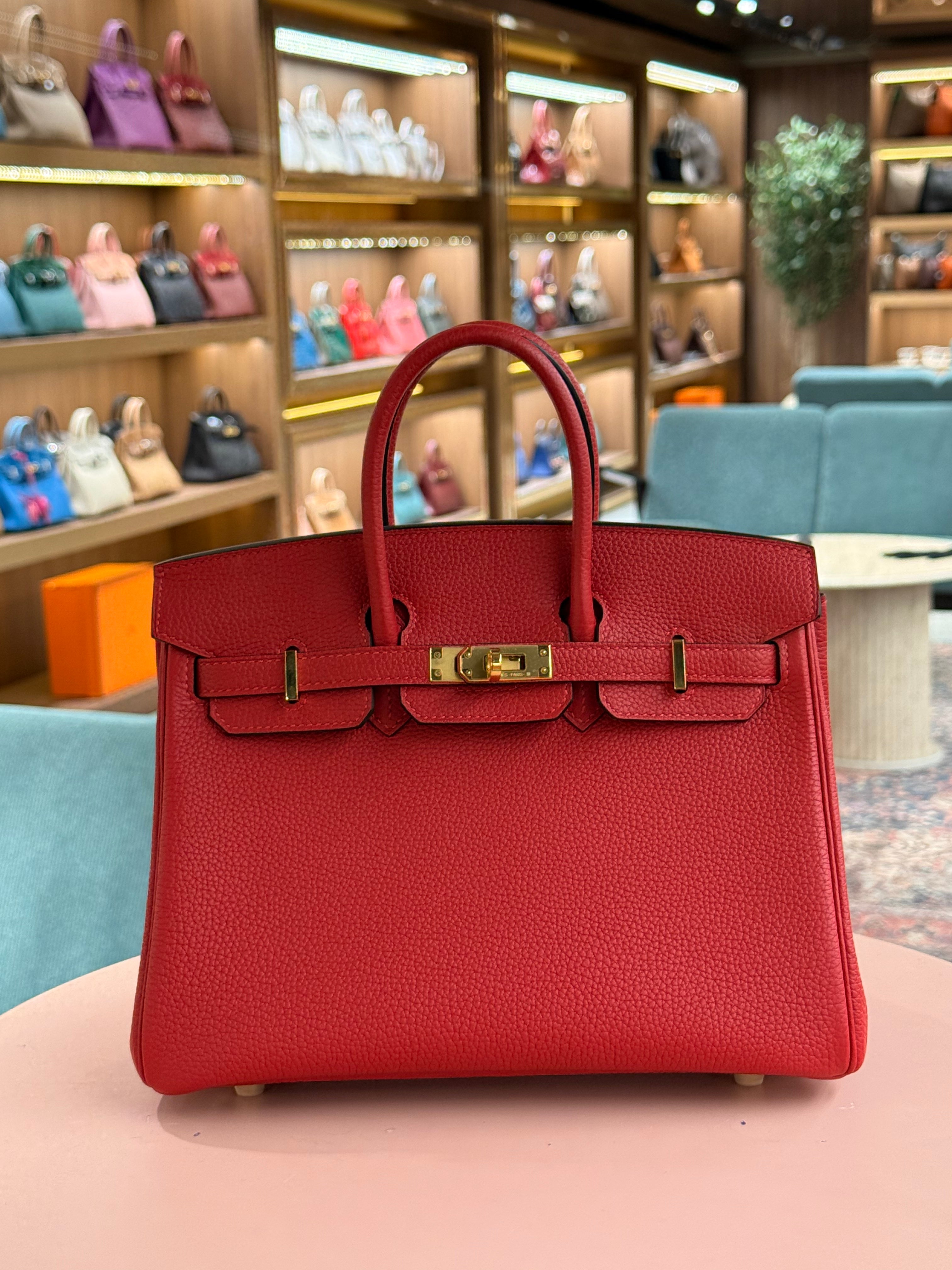 Hermes | Birkin (25) – Togo – Rouge H – Gold Hardware