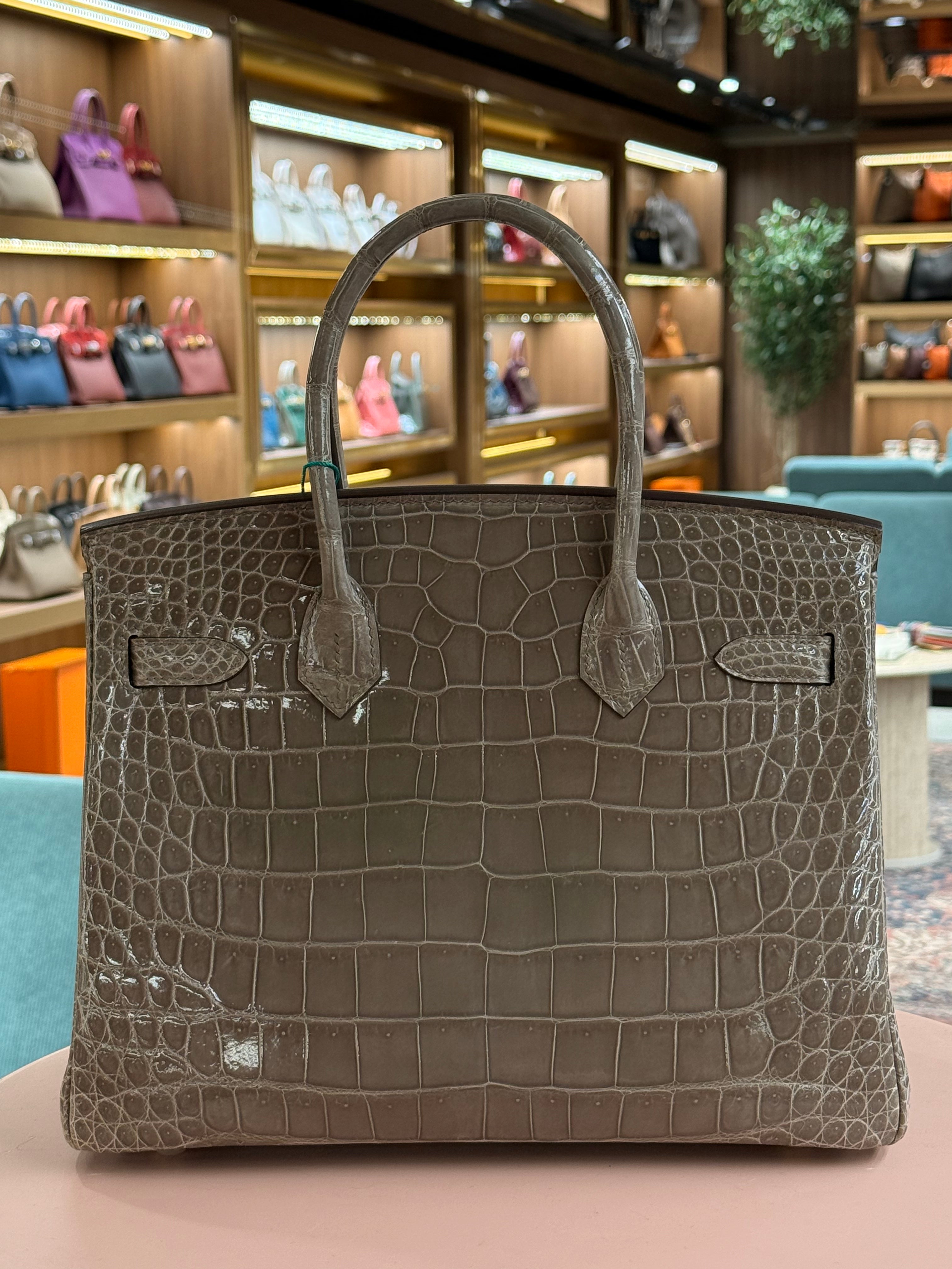 Hermes | Birkin (30) – Crocodile – Gris Tigré – Gold Hardware