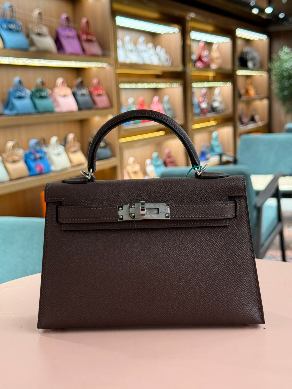 Hermes | Kelly (Mini) – Epsom – Etoupe – Palladium Hardware