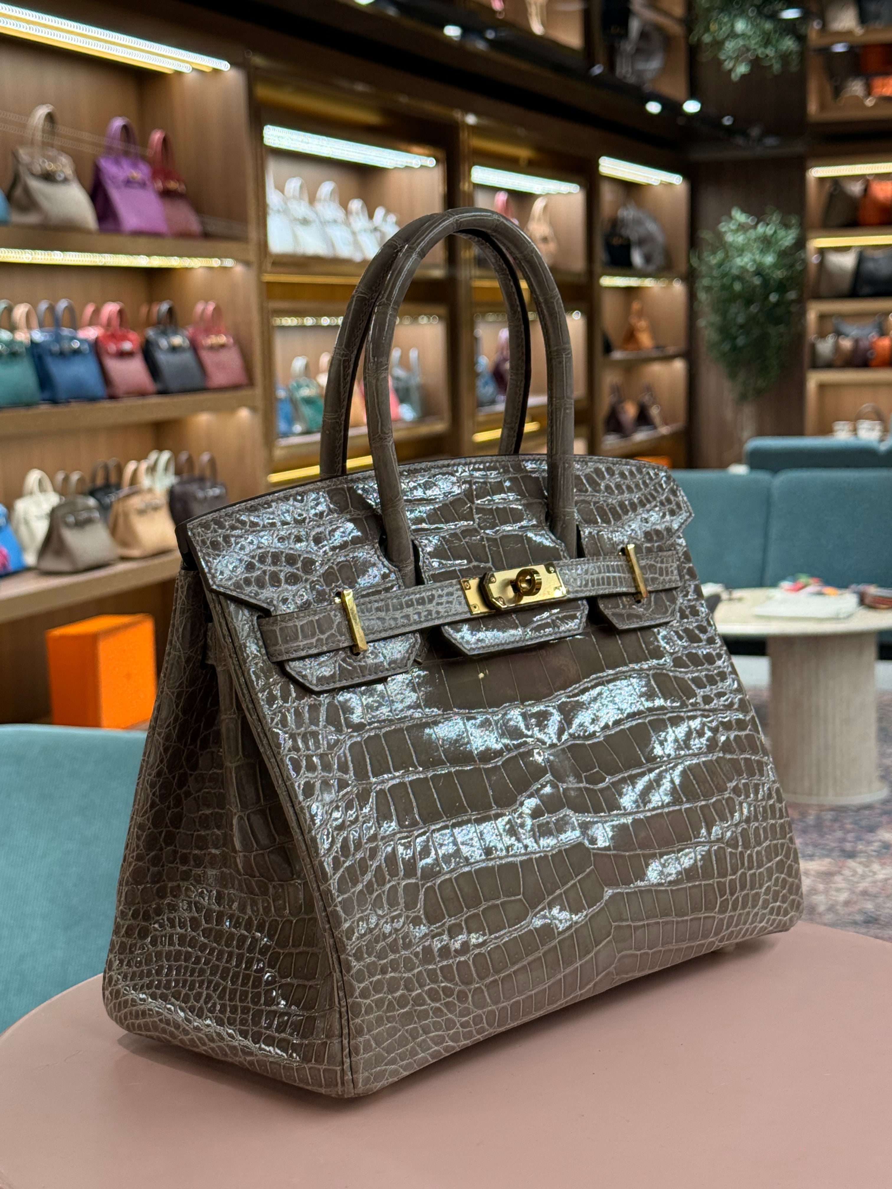 Hermes | Birkin (30) – Crocodile – Gris Tigré – Gold Hardware