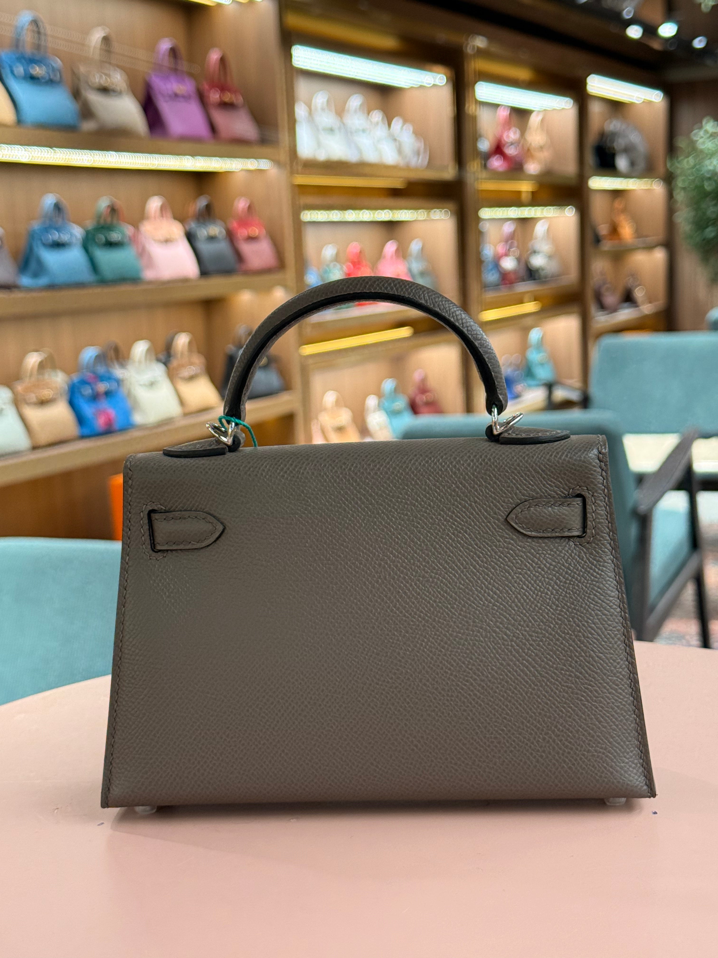 Hermes | Kelly (Mini) – Epsom – Etoupe – Palladium Hardware