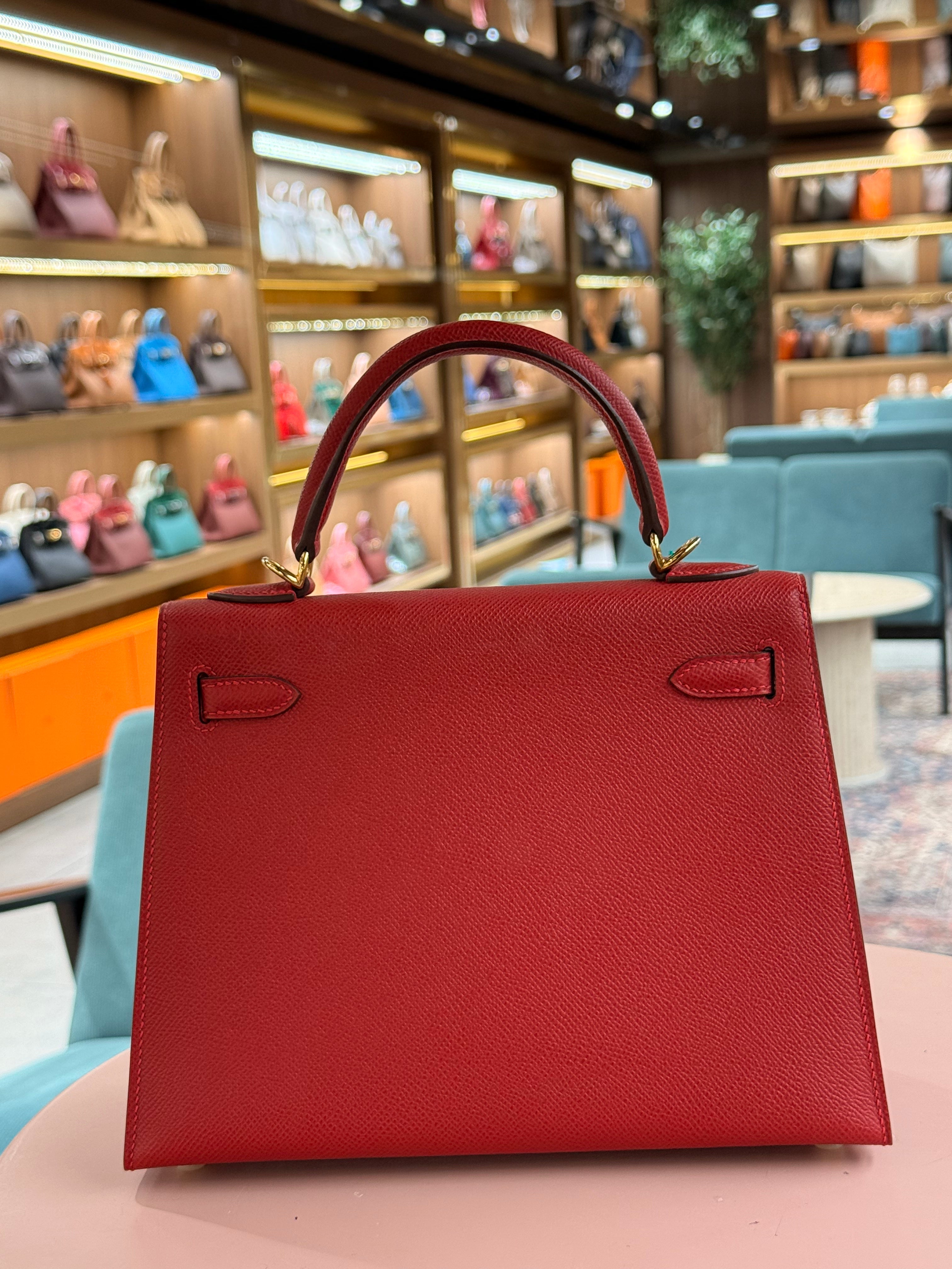 Hermes | Kelly (25) – Epsom – Rouge H – Gold Hardware