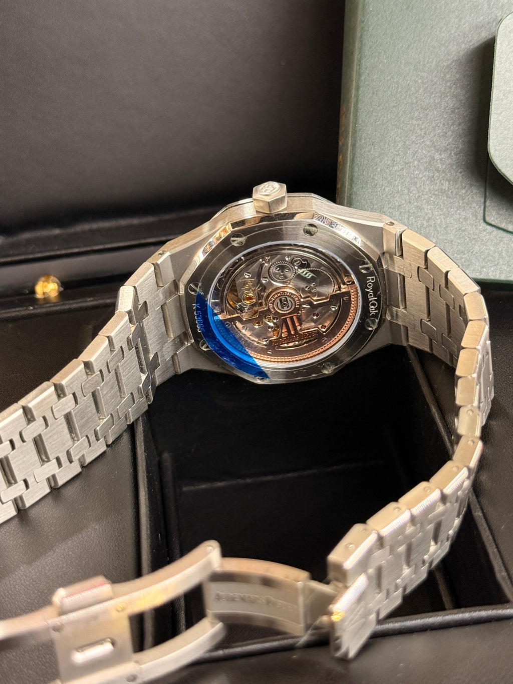 Audemars Piguet | Royal Oak – Stainless Steel – Green – Silver Hardware