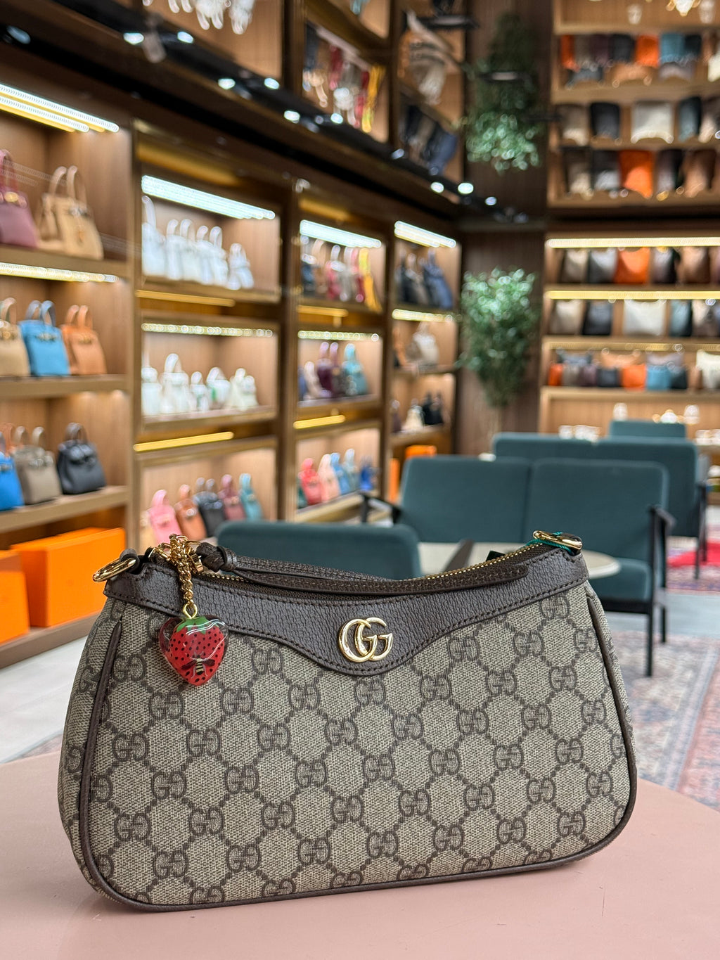 Gucci | Small Ophidia (Small) – Canvas – Beige – Gold Hardware