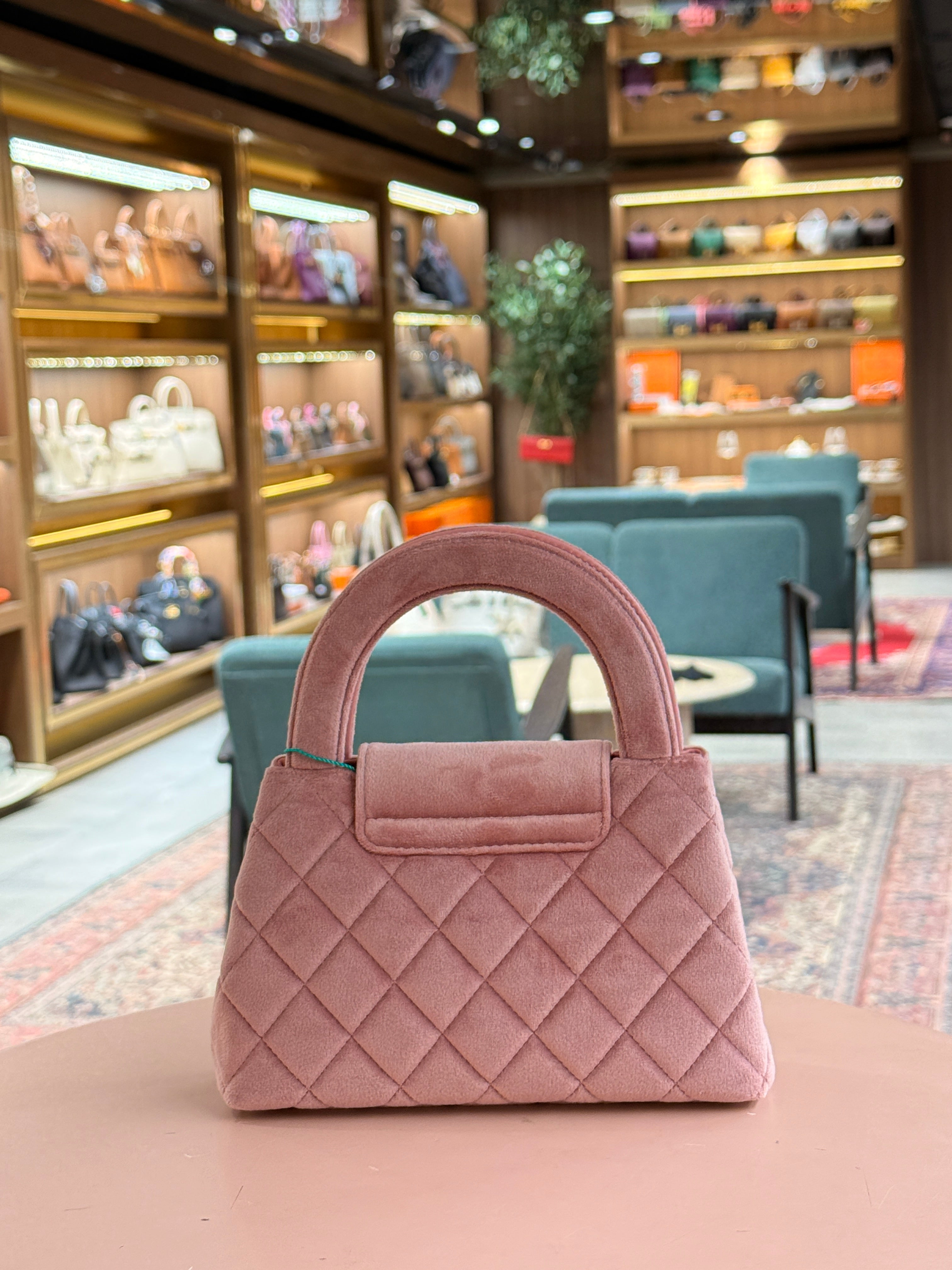 Chanel | Coco Handle Bag – Suede – Rose Poudre – Gold Hardware